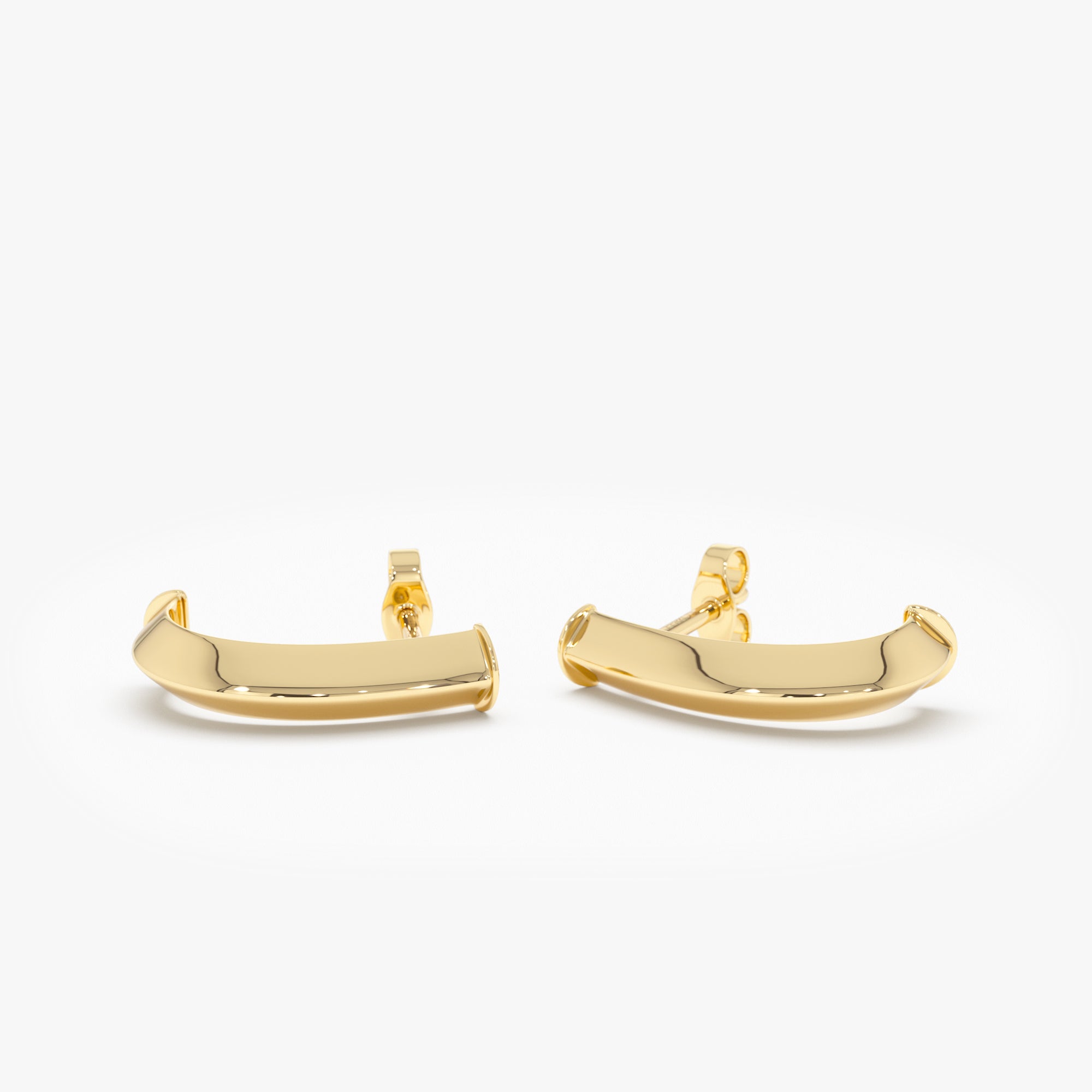 OBFJ0537 - 14K Gold Knife Edge Open Hoops 7