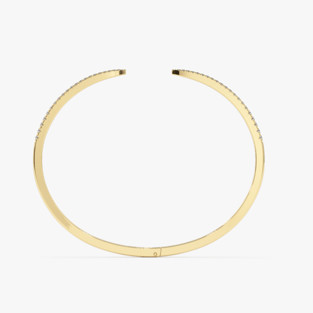 OBFJ1517 - 14k Cuff Diamond Bangle Bracelet 0.50 ctw 6