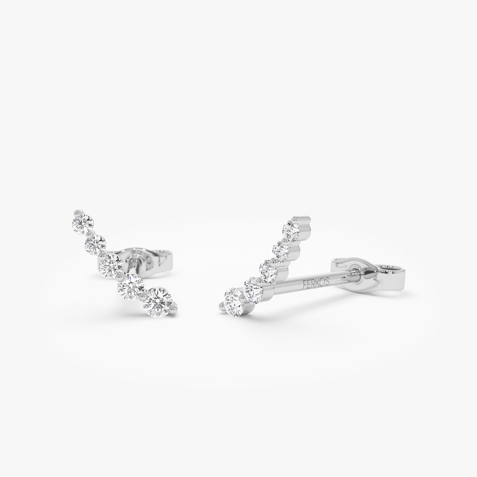 OBFJ1014 - 14k Diamond Crawler Studs 6