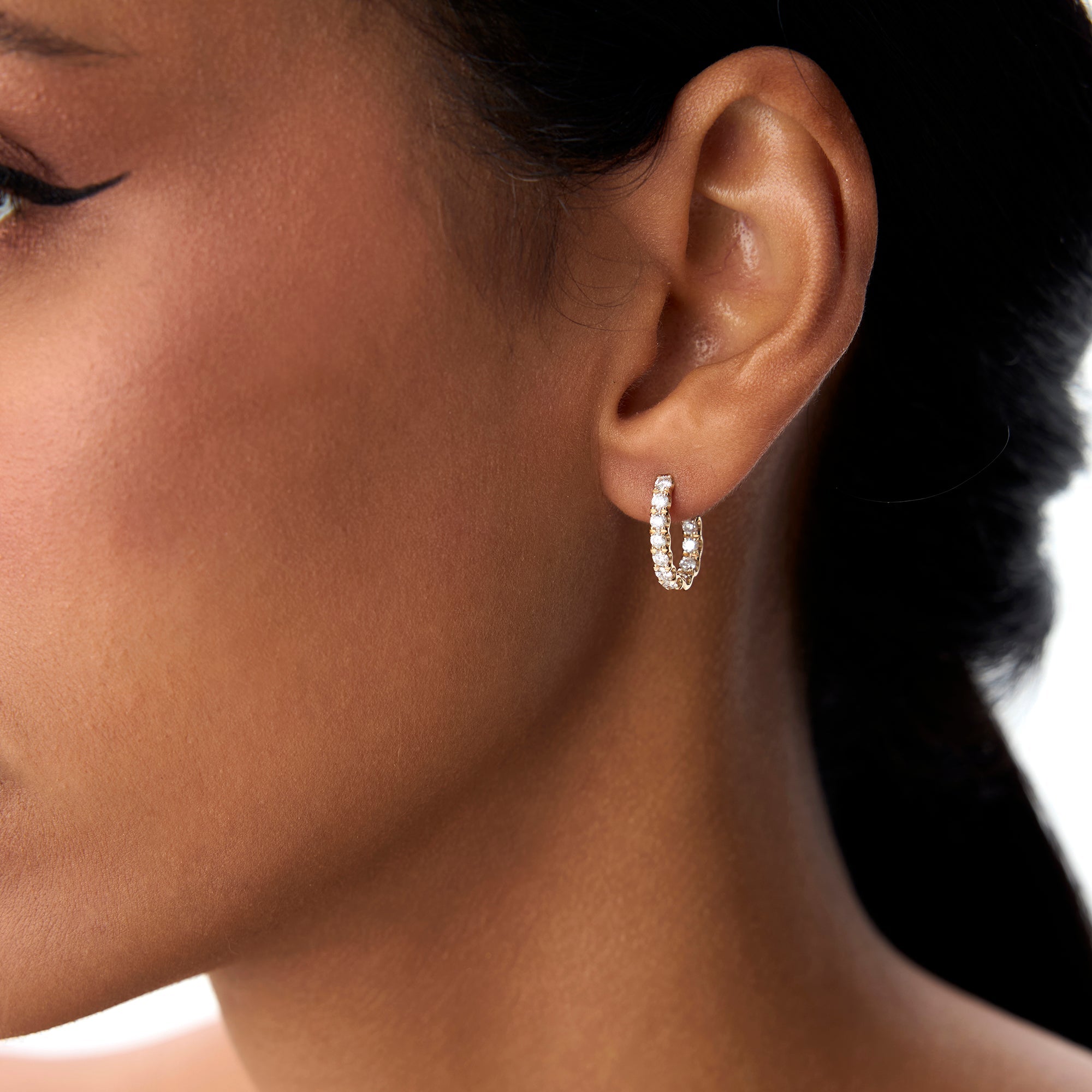 OBFJ0897 - 14k Inside Out J Hoop Diamond Earrings 3