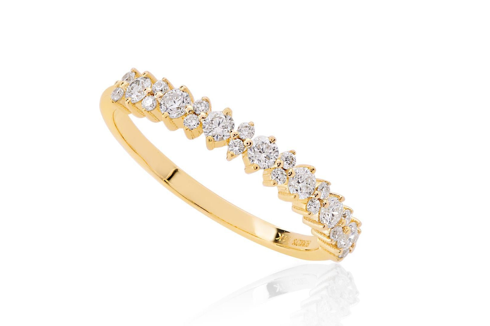 OBFJ0076 - 14K Gold Shared Prong Diamond Anniversary Band 1