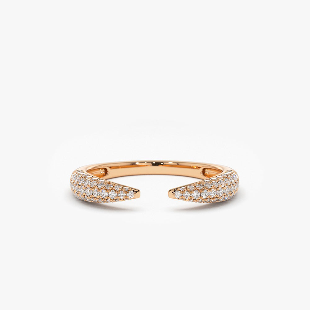 OBFJ1948 - 14k Diamond Claw Ring 5