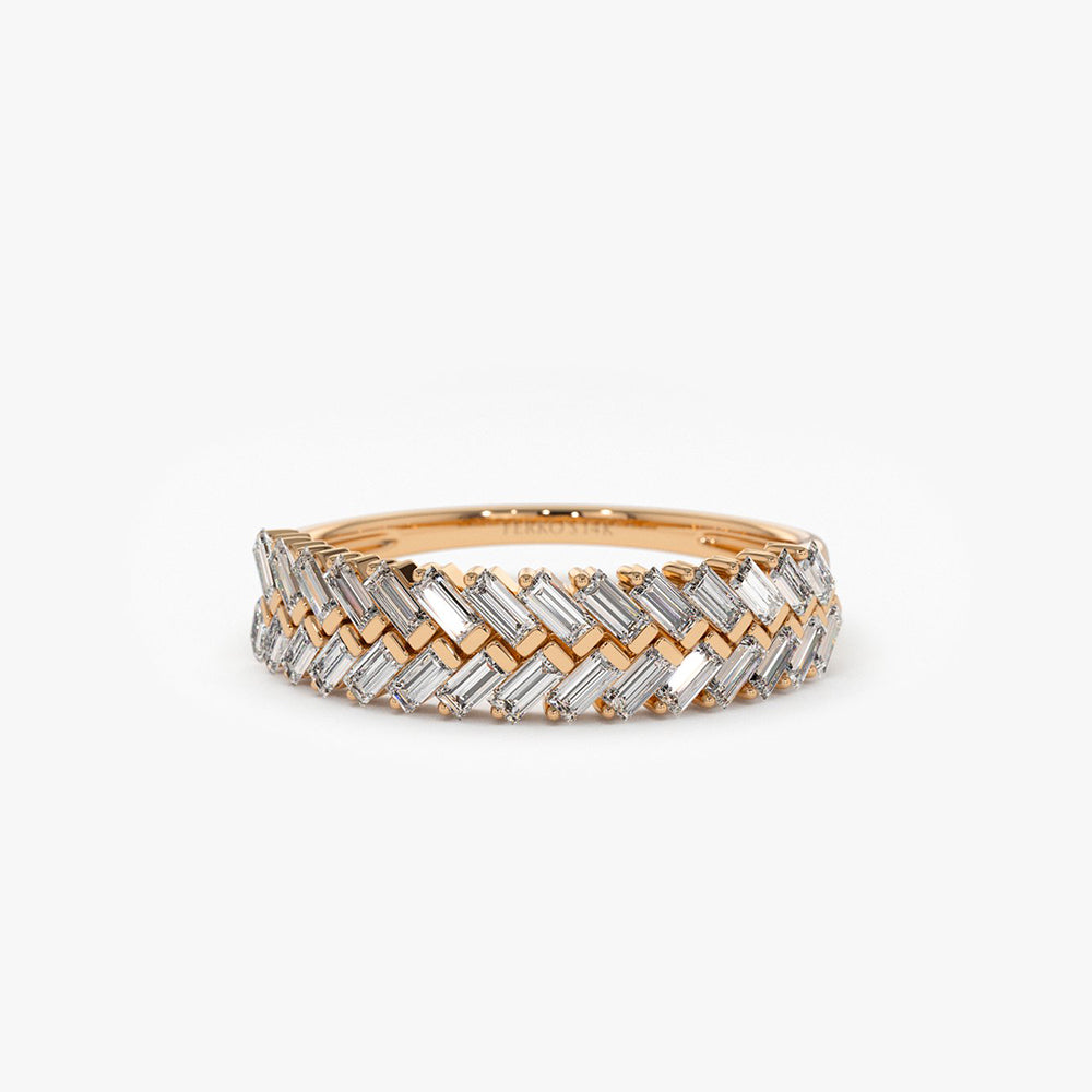 OBFJ1959 - 14k Step Baguette Diamond Ring 6