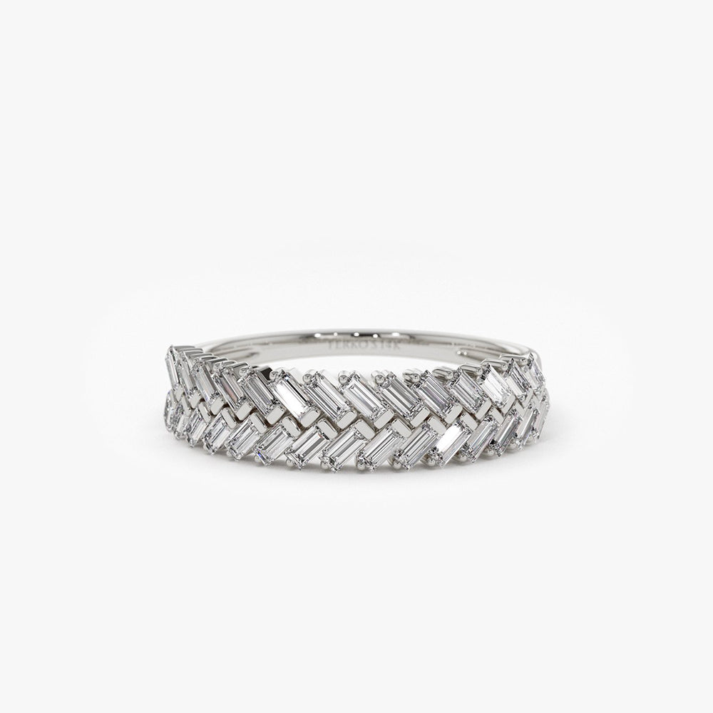 OBFJ1959 - 14k Step Baguette Diamond Ring 7