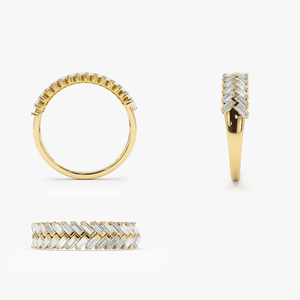 OBFJ1959 - 14k Step Baguette Diamond Ring 9