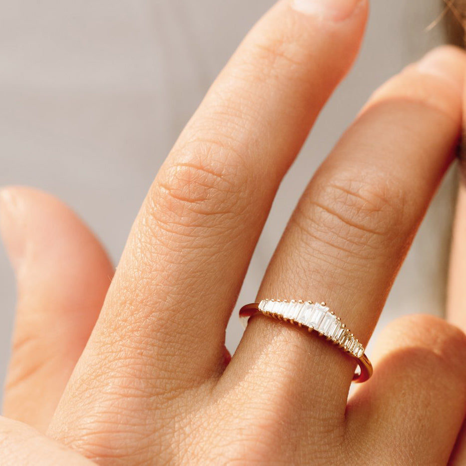 OBFJ1962 - 14K Baguette Diamond Tiara Ring 4