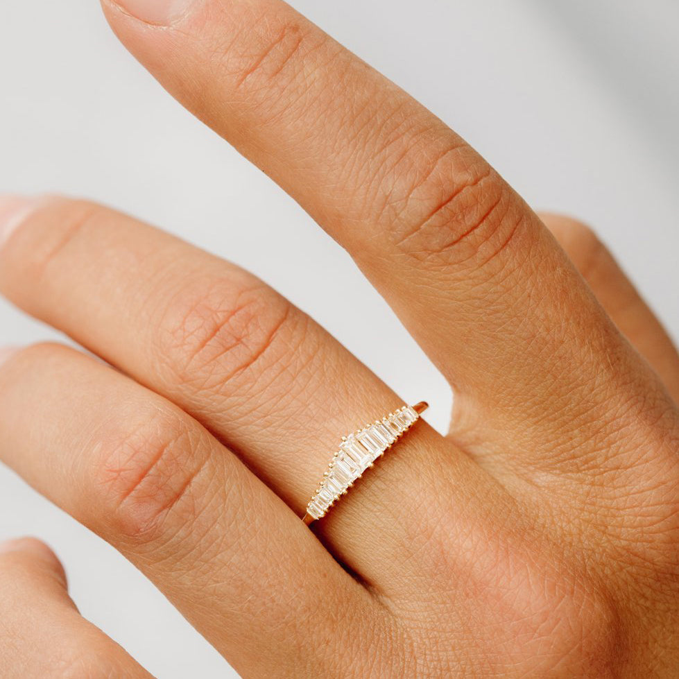 OBFJ1962 - 14K Baguette Diamond Tiara Ring 5
