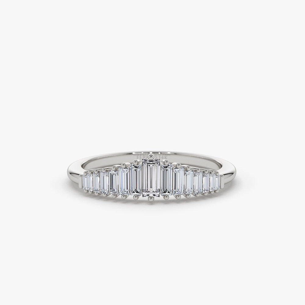 OBFJ1962 - 14K Baguette Diamond Tiara Ring 8