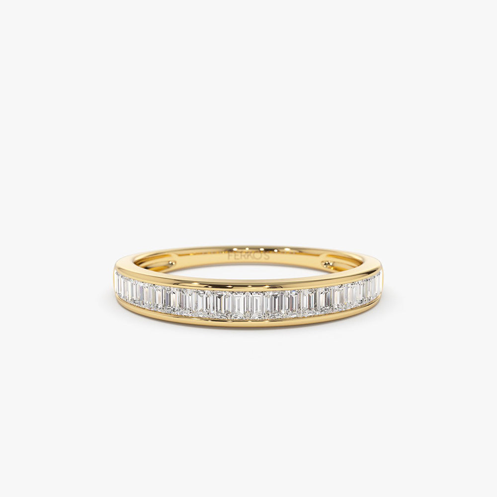 OBFJ2041 - 14k 3MM Baguette Diamond Channel Setting Ring 1