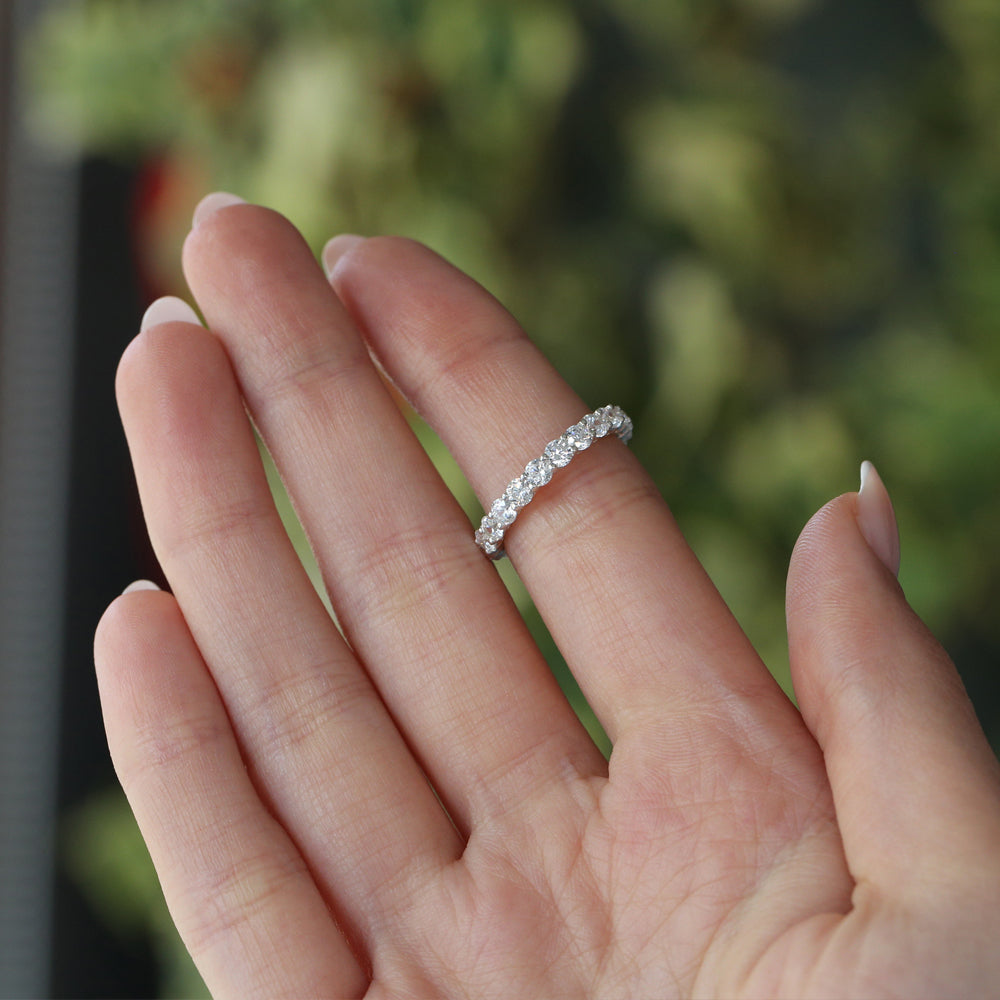 OBFJ2113 - 14k Basket Setting Full Eternity Diamond Ring 2.25ctw 3