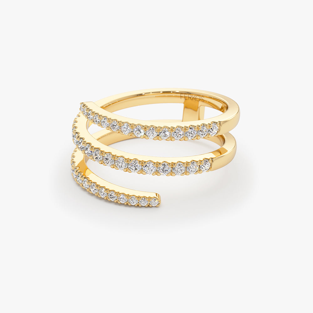 OBFJ1534 - 14k Diamond Spiral Ring 6