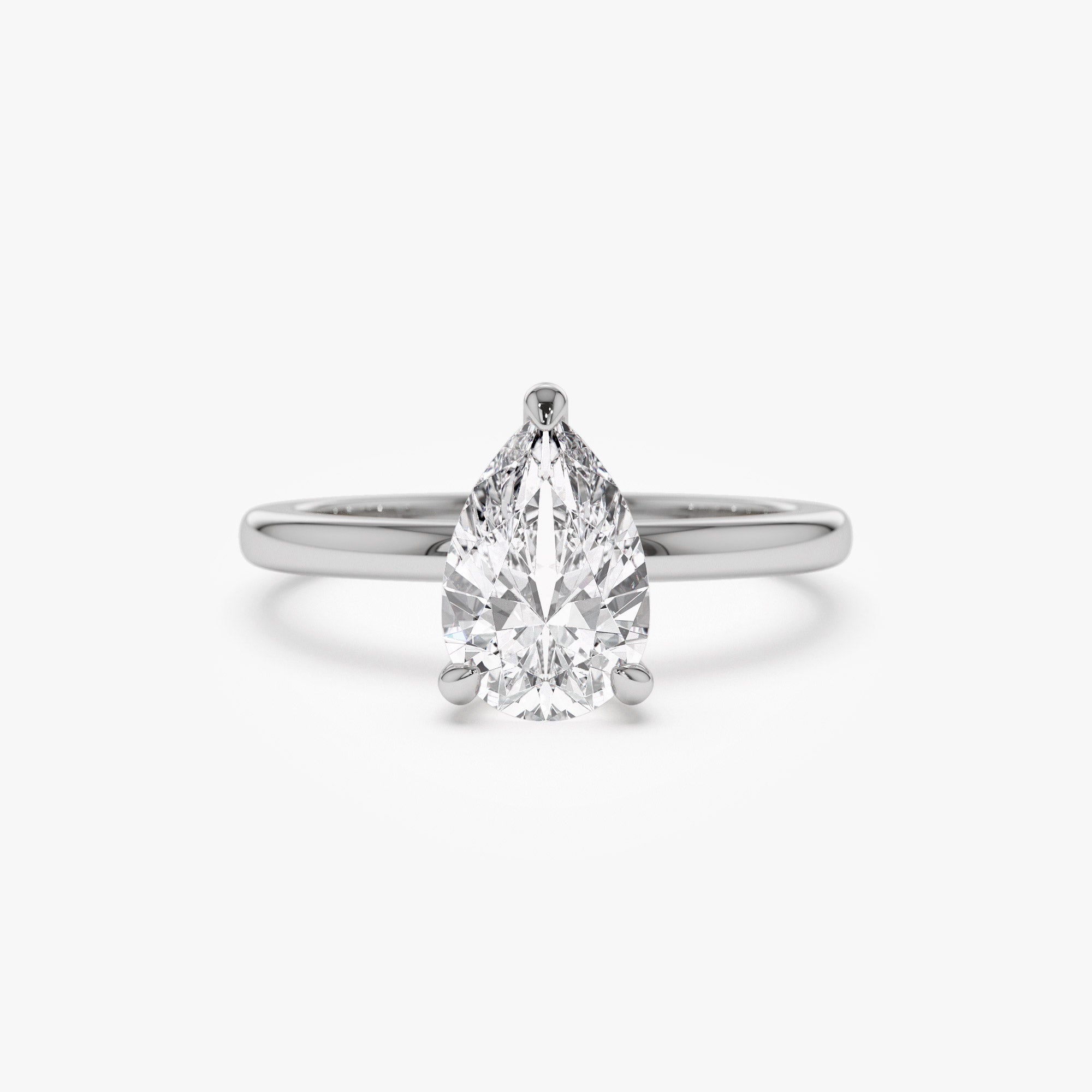 OBFJ1383 - 0.75 - 1.50 ctw 14k Prong Setting Pear Shaped Lab Grown Diamond Engagement Ring - Kylie 6