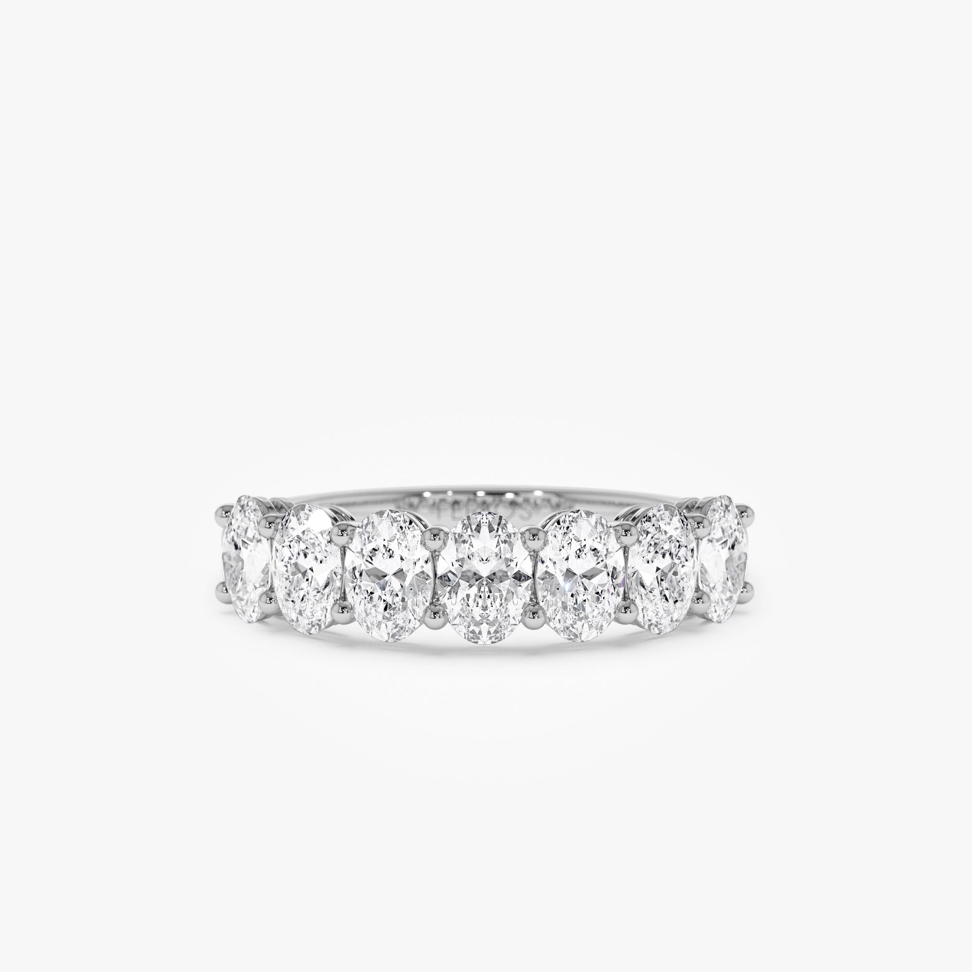 OBFJ1178 - 1.25 ctw 14k Prong Setting Seven Stone Oval Cut Lab Grown Diamond Wedding Ring - Marie 5