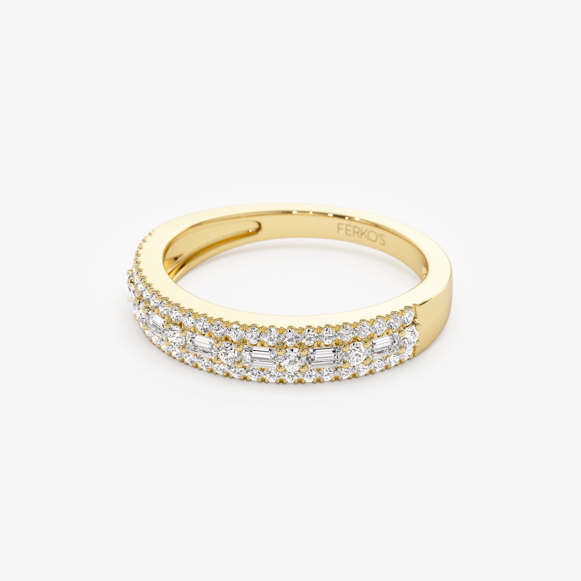 OBFJ0962 - 14K Baguette Diamond Wedding Ring 9