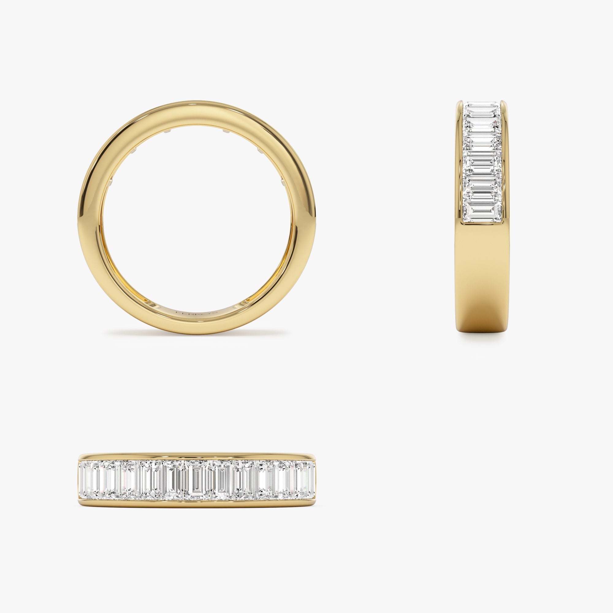 OBFJ1019 - 1.55 ctw 14k Channel Setting Baguette Lab Grown Diamond Anniversary Ring - Stella 9