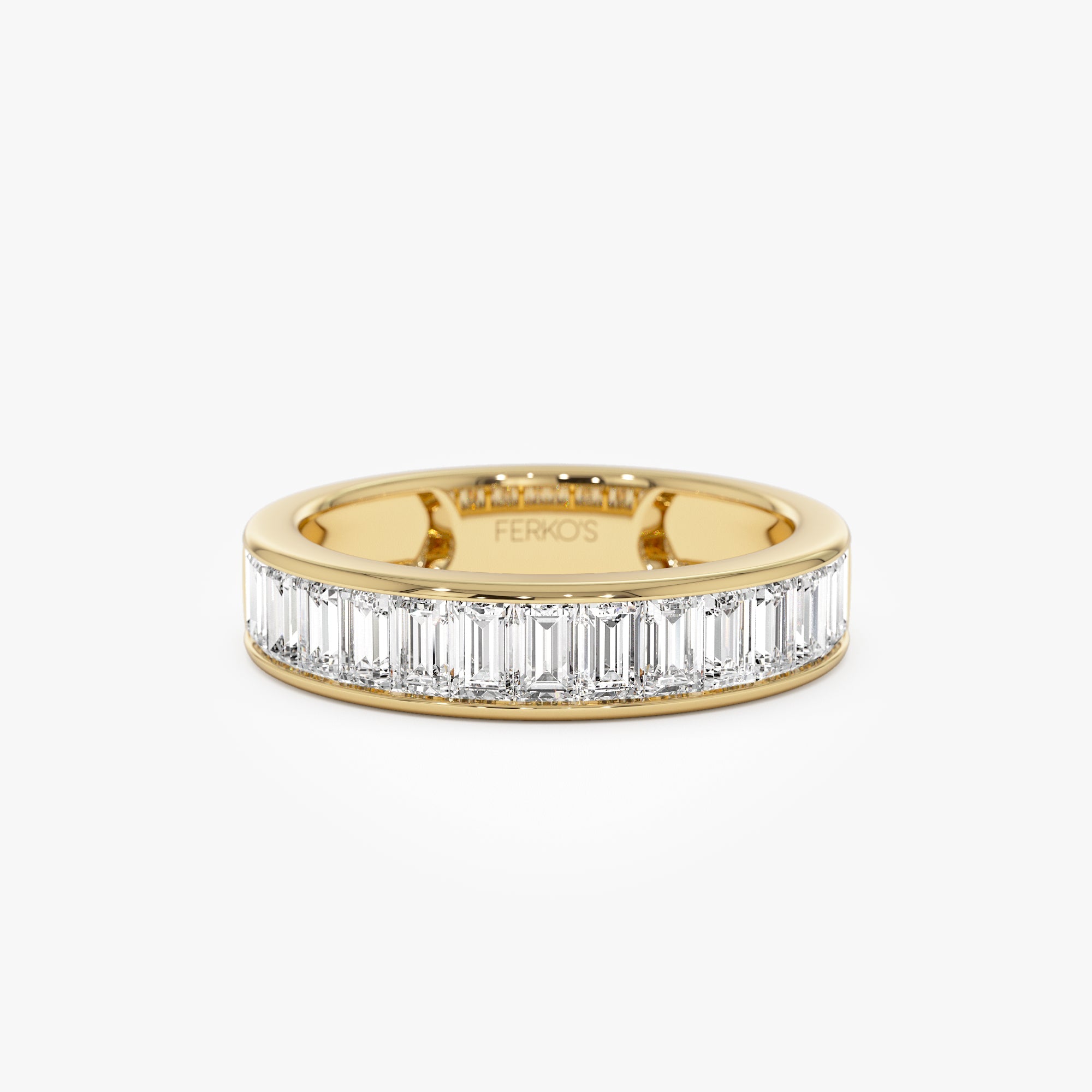 OBFJ1019 - 1.55 ctw 14k Channel Setting Baguette Lab Grown Diamond Anniversary Ring - Stella 1
