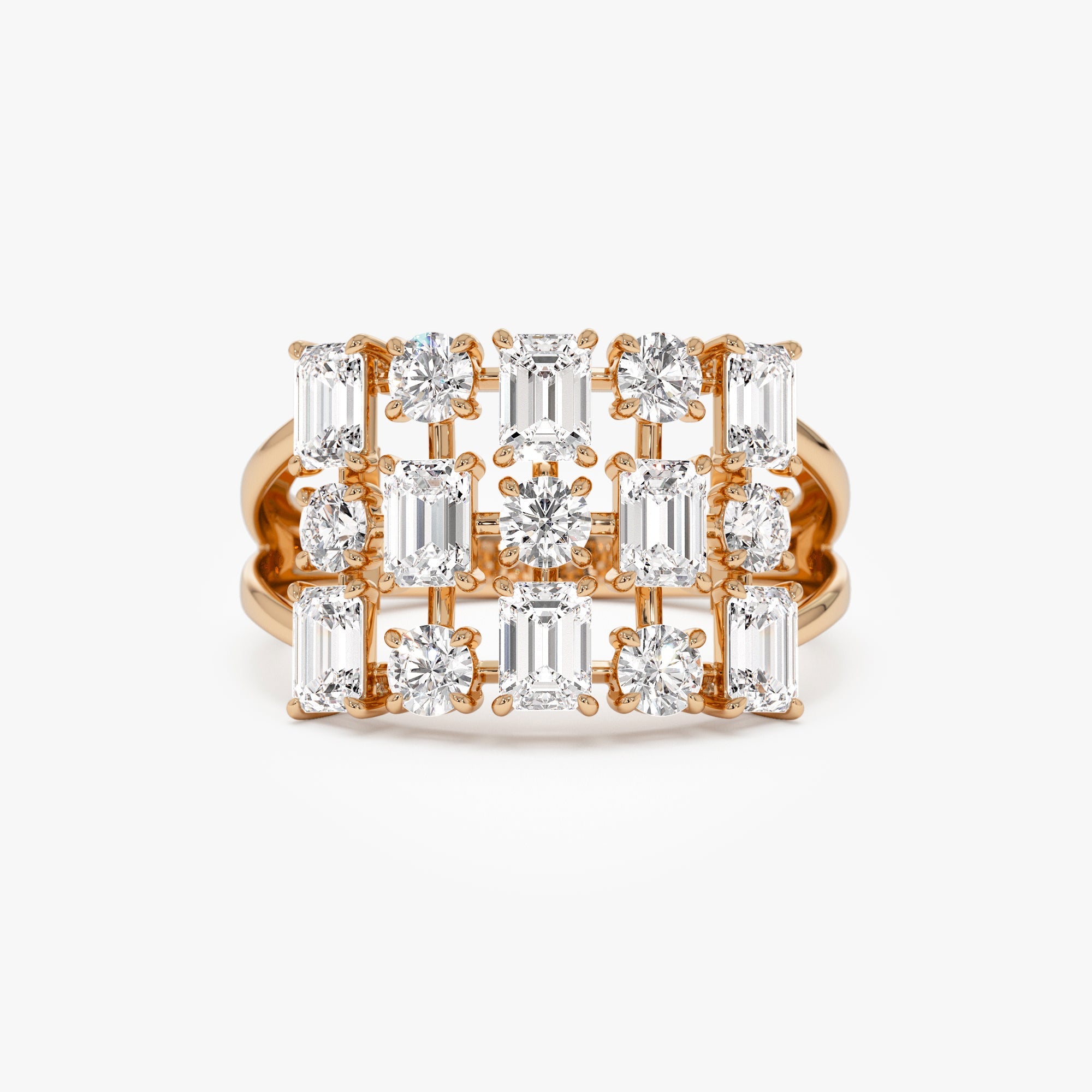 OBFJ0947 - 2.15 ctw Multi Shape Lab Grown Diamond Cocktail Ring - June 8