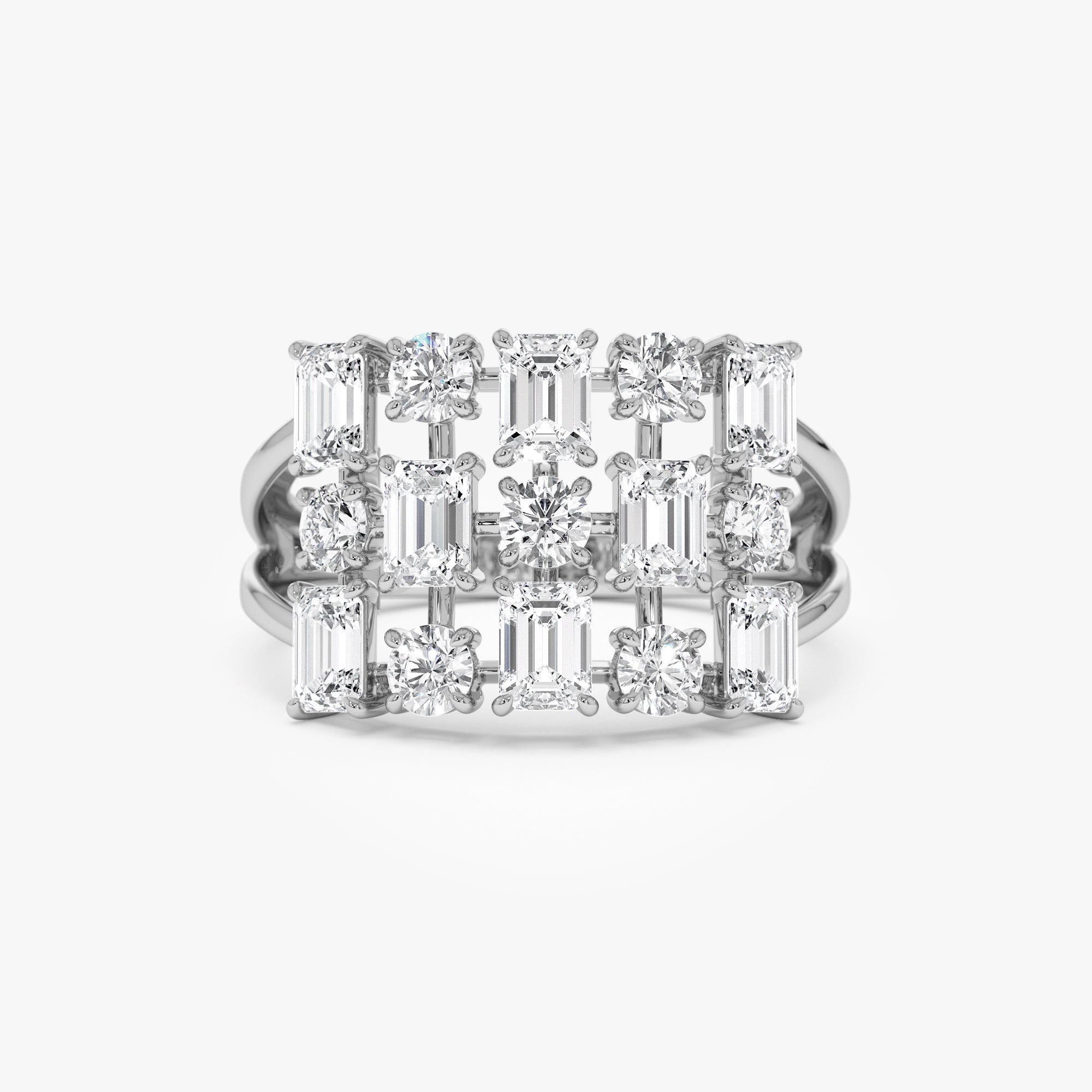 OBFJ0947 - 2.15 ctw Multi Shape Lab Grown Diamond Cocktail Ring - June 7