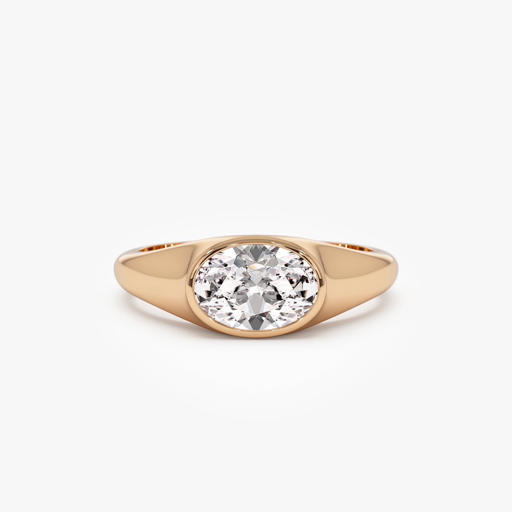 OBFJ0975 - 1.00 ctw 14k Oval Shape Lab Grown Diamond Ring - Amira 8