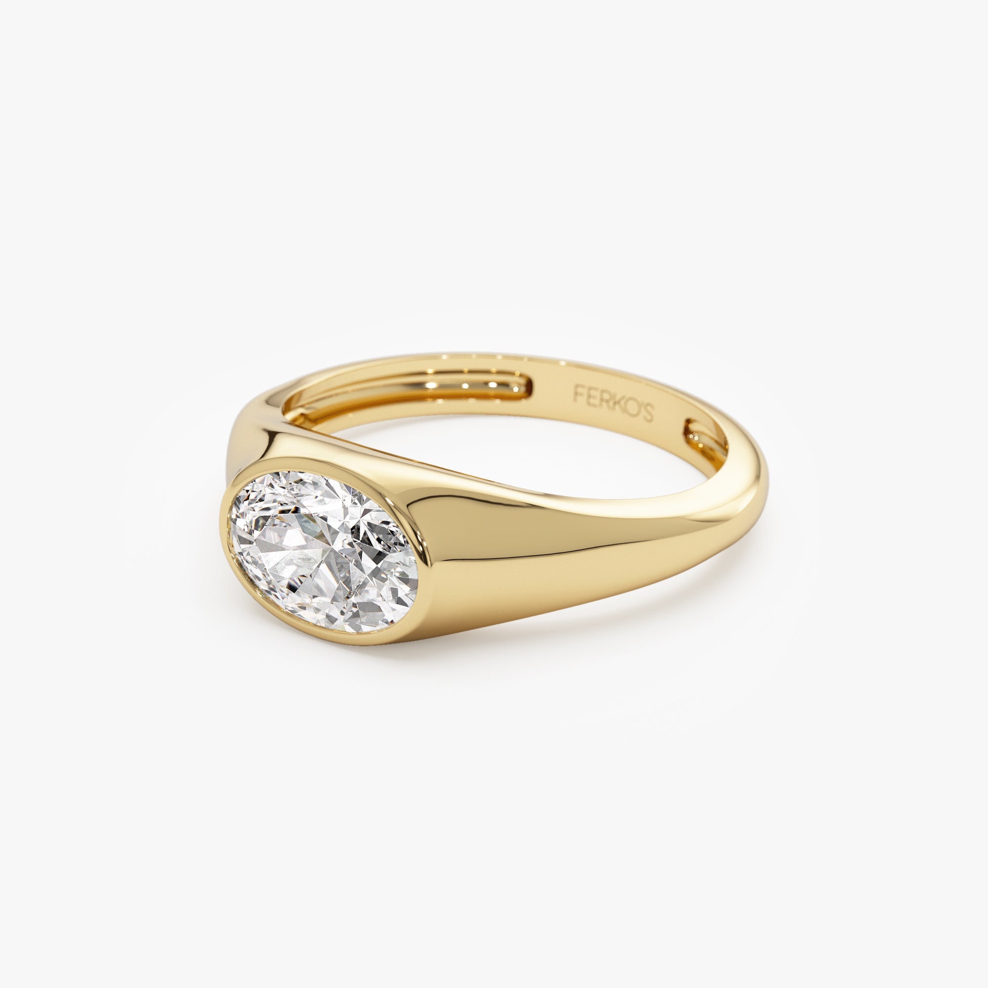 OBFJ0975 - 1.00 ctw 14k Oval Shape Lab Grown Diamond Ring - Amira 10