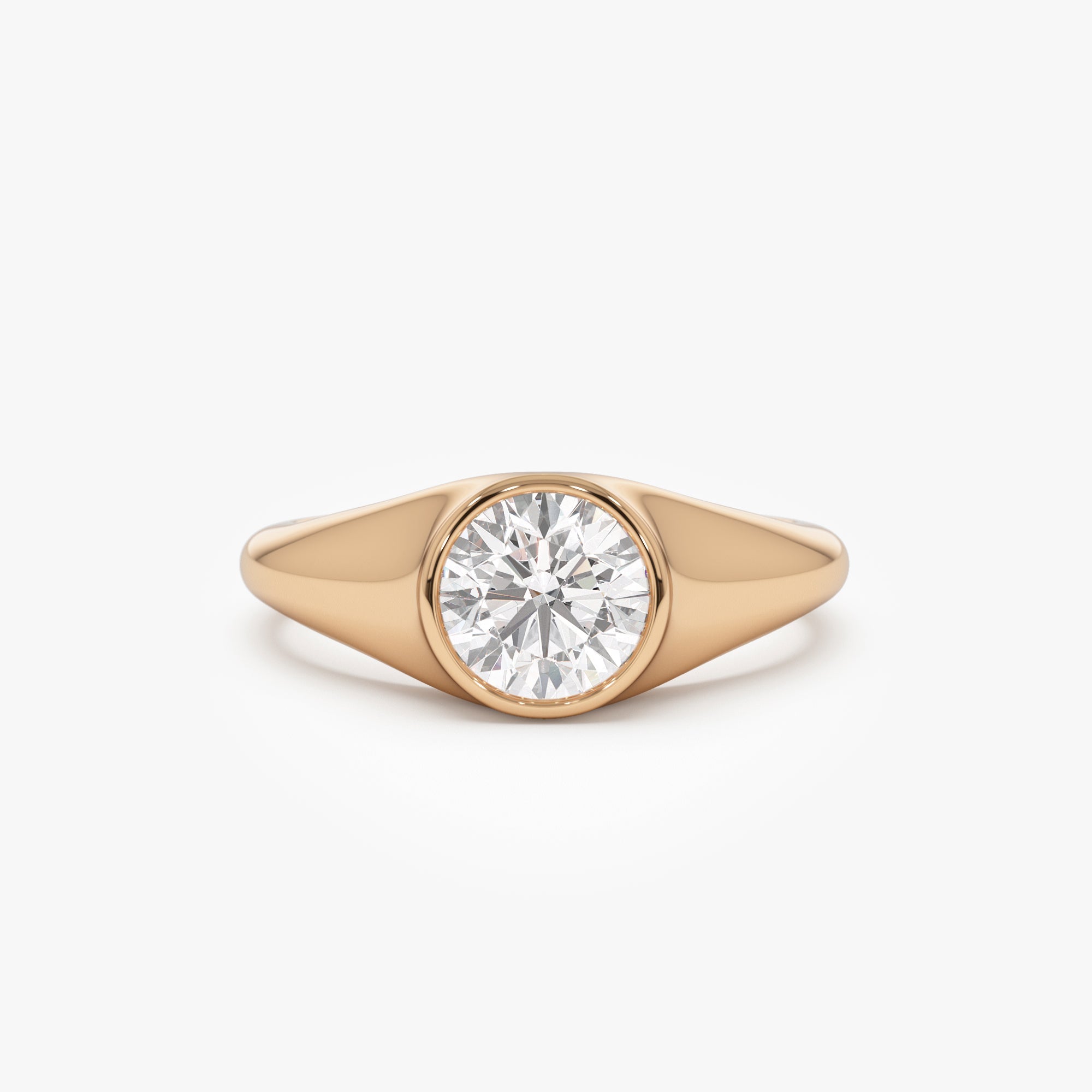 OBFJ0974 - 1.00 ctw 14k Round Shaped Lab Grown Diamond Ring - Alina 7