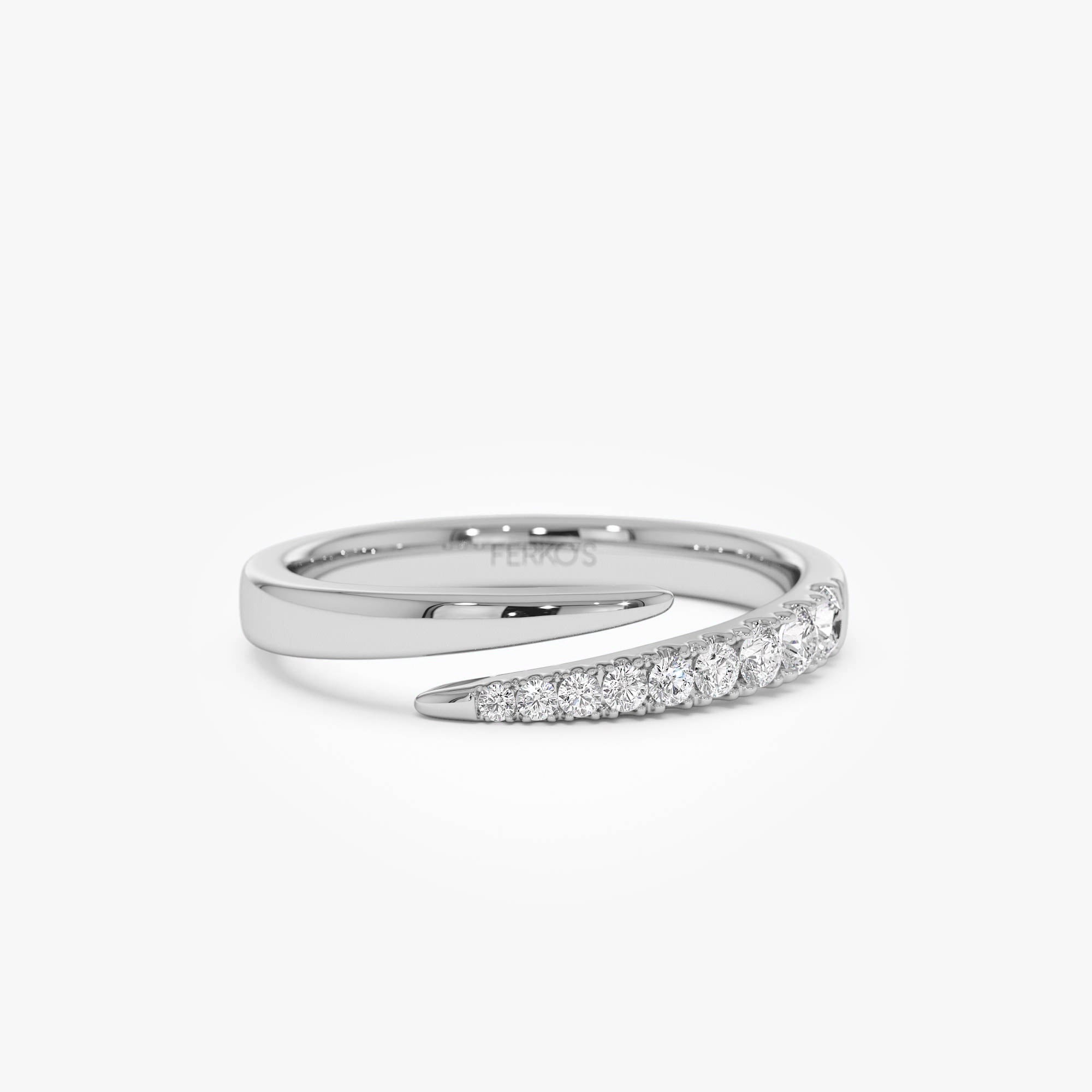 OBFJ0871 - 14K Diamond Wrap Crossover Ring 7