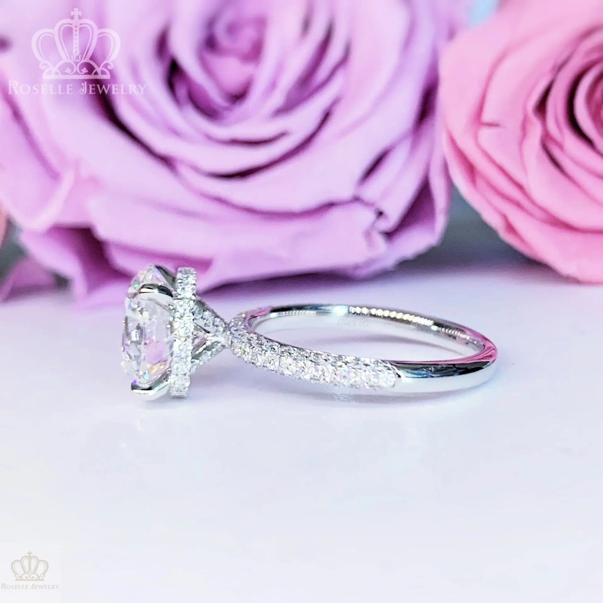 Poetry of Love Enchanting Side Stone Diamond Engagement Ring - LGV006 CHARLISA™