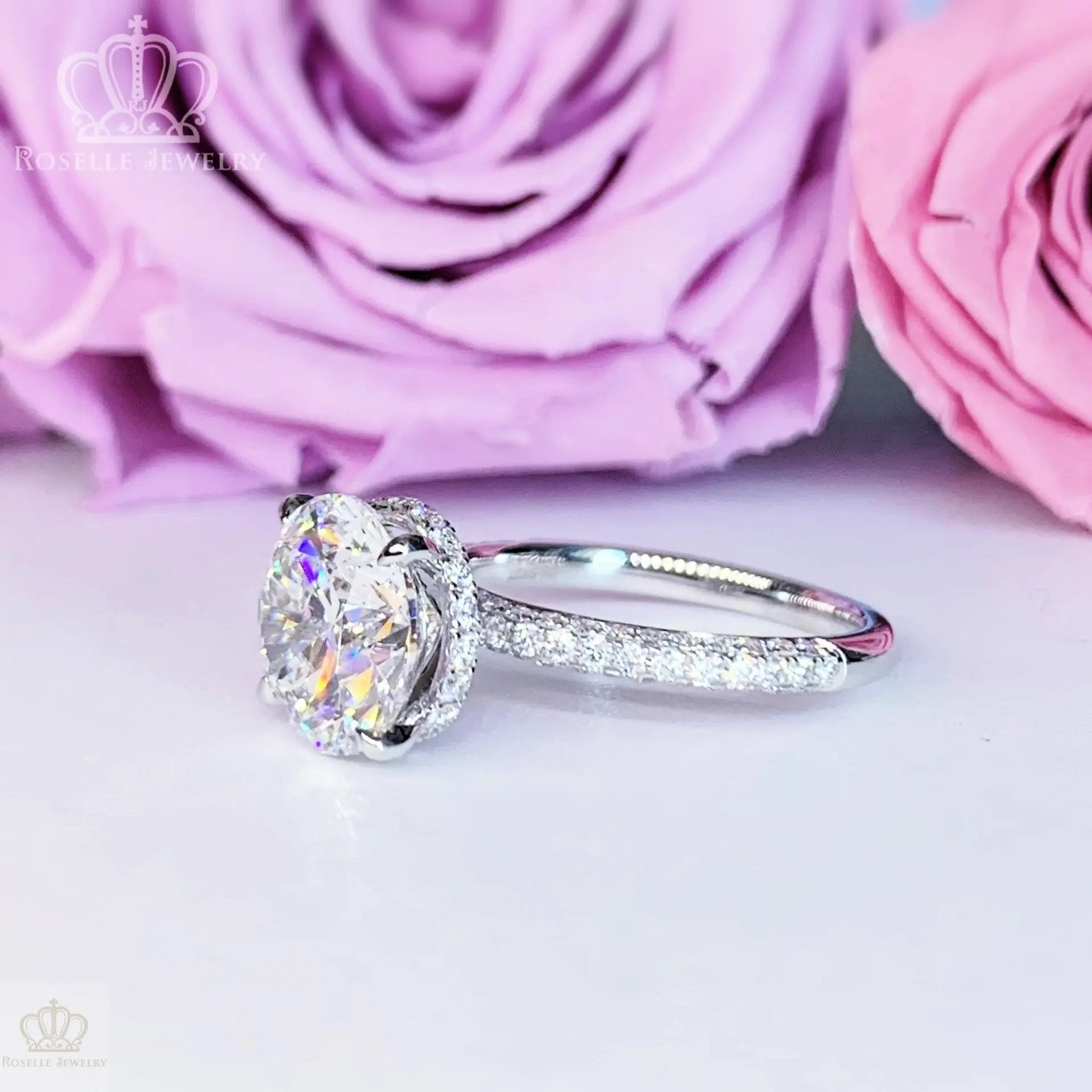 Poetry of Love Enchanting Side Stone Diamond Engagement Ring - LGV006 CHARLISA™