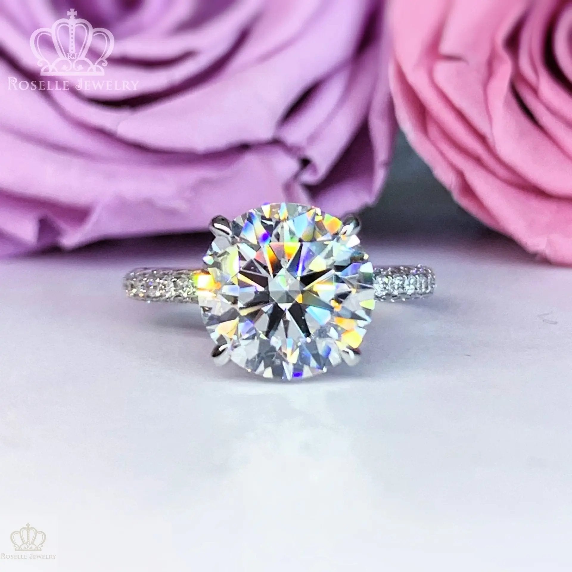 Poetry of Love Enchanting Side Stone Diamond Engagement Ring - LGV006 CHARLISA™