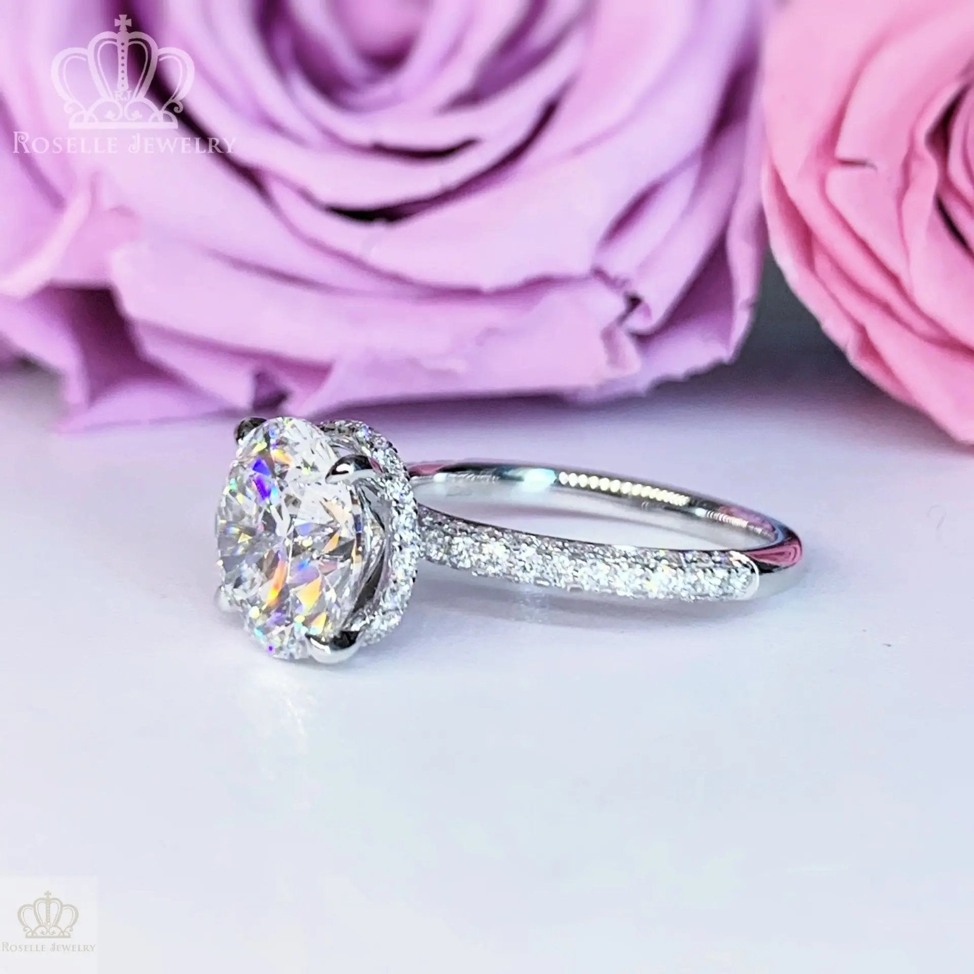 Poetry of Love Enchanting Side Stone Diamond Engagement Ring - LGV006 CHARLISA™
