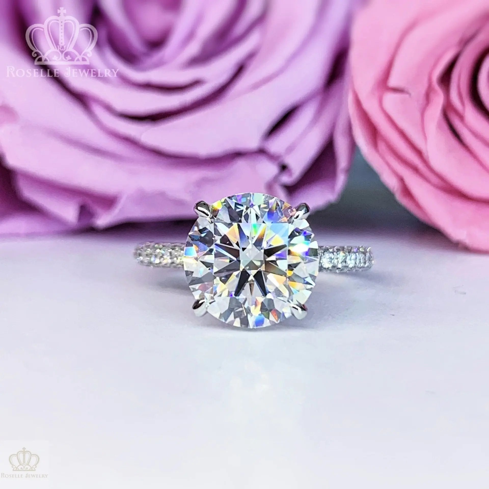 Poetry of Love Enchanting Side Stone Diamond Engagement Ring - LGV006 CHARLISA™