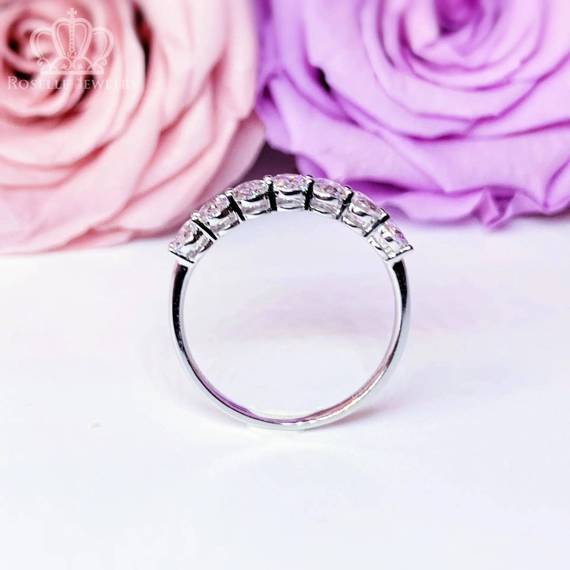 LGR113 - 1.03CTW Oval Diamonds Half Eternity Wedding Ring Camelia™