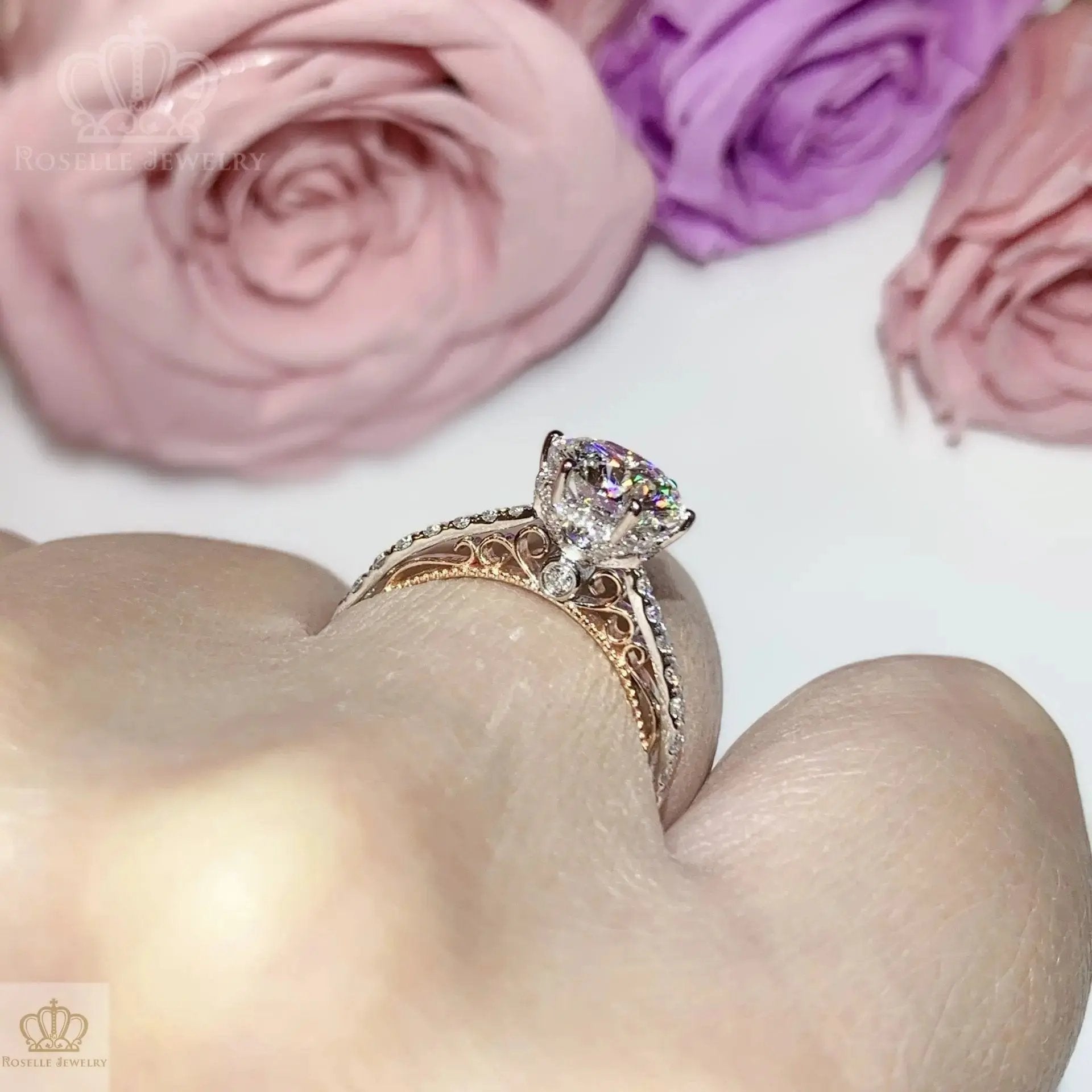 INSTOCK LAB GROWN DIAMOND VINTAGE ENGAGEMENT RING LG626432570 - LGV004 CHARLISA™