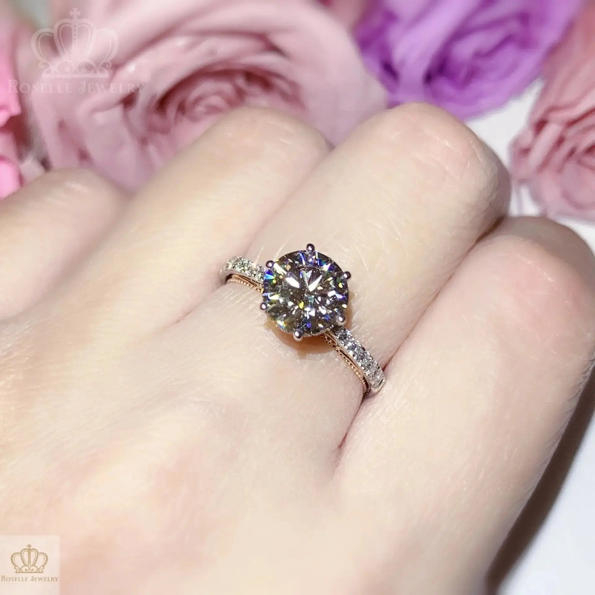 INSTOCK LAB GROWN DIAMOND VINTAGE ENGAGEMENT RING LG626432570 - LGV004 CHARLISA™