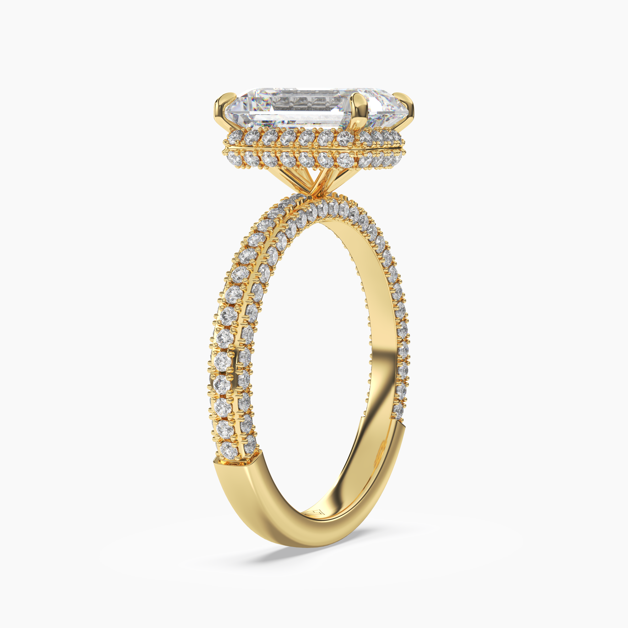 OBSER090 - Vesper Emerald engagement ring setting view 5