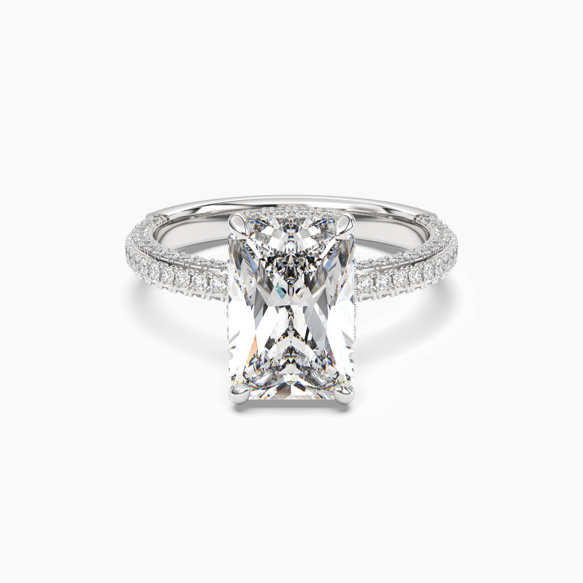 OBSER013 - Vesper Radiant engagement ring setting view 1