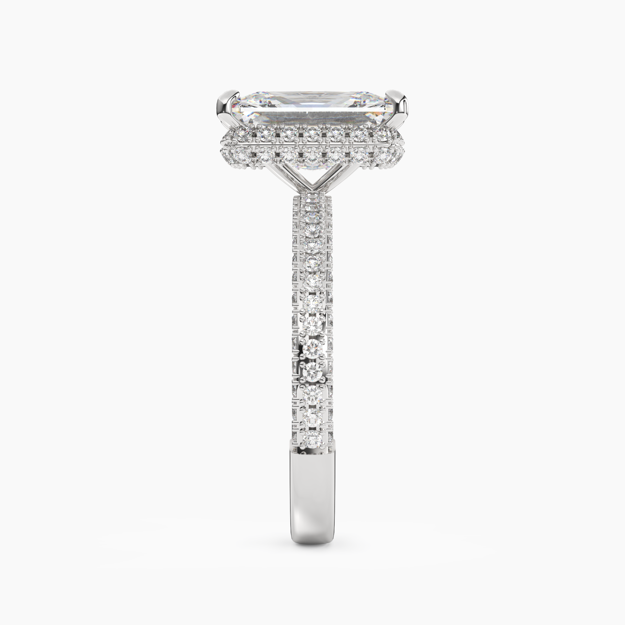 OBSER013 - Vesper Radiant engagement ring setting view 3