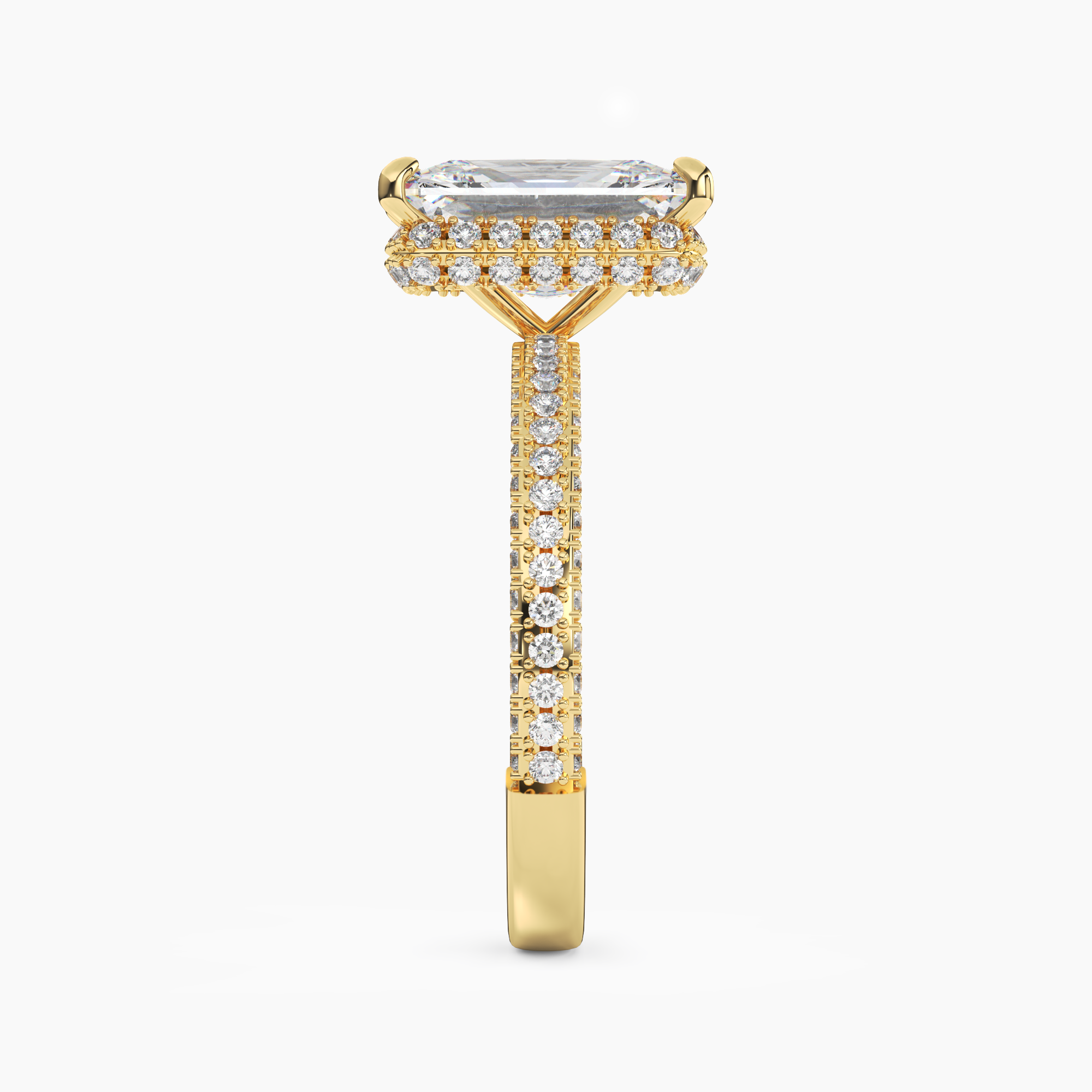 OBSER013 - Vesper Radiant engagement ring setting view 6