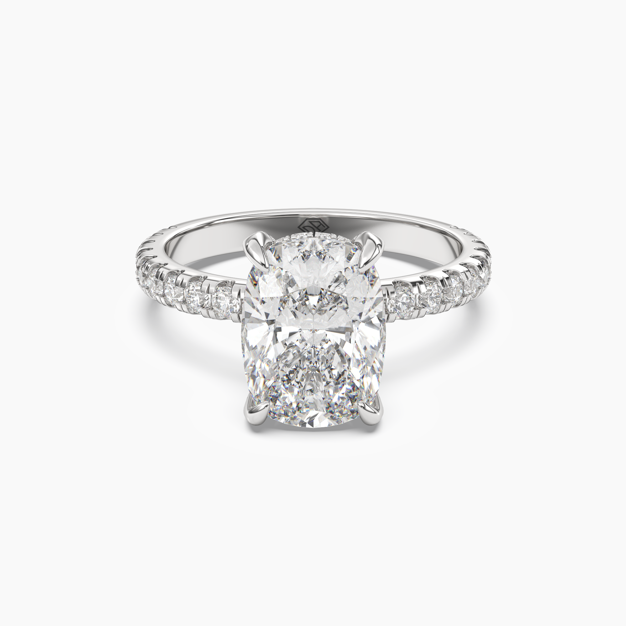 OBSER119 - Breeze Cushion engagement ring setting view 1