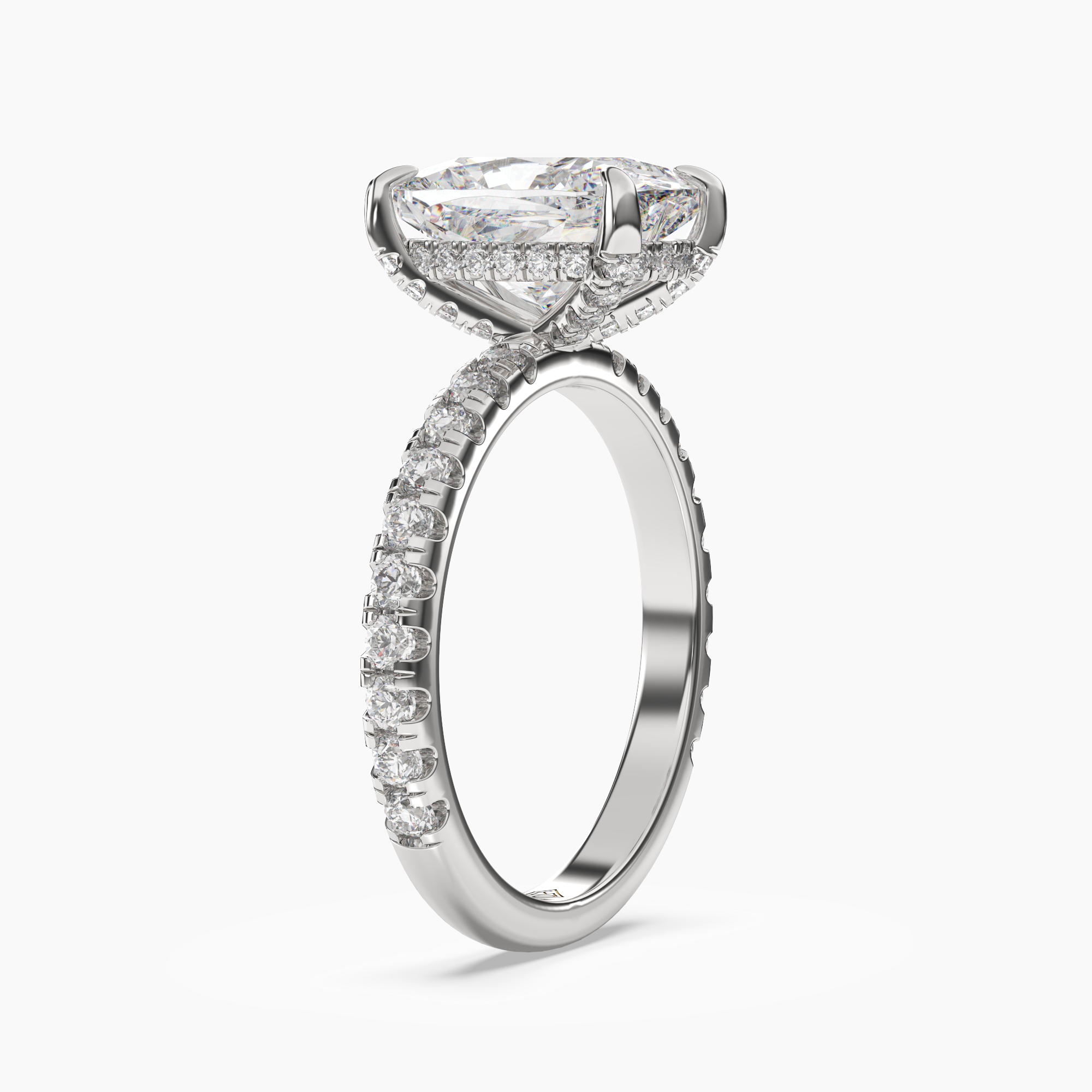 OBSER119 - Breeze Cushion engagement ring setting view 2