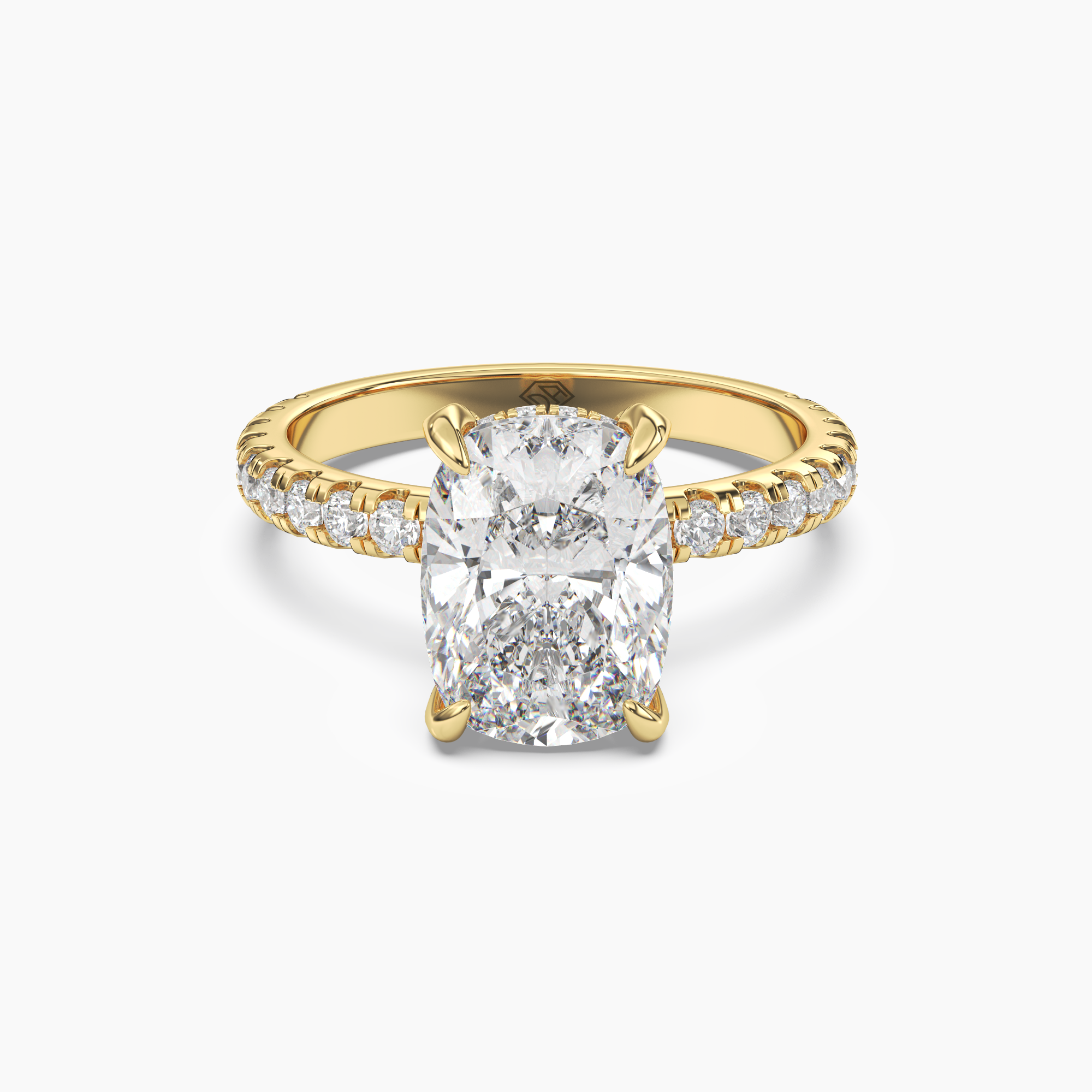 OBSER119 - Breeze Cushion engagement ring setting view 4