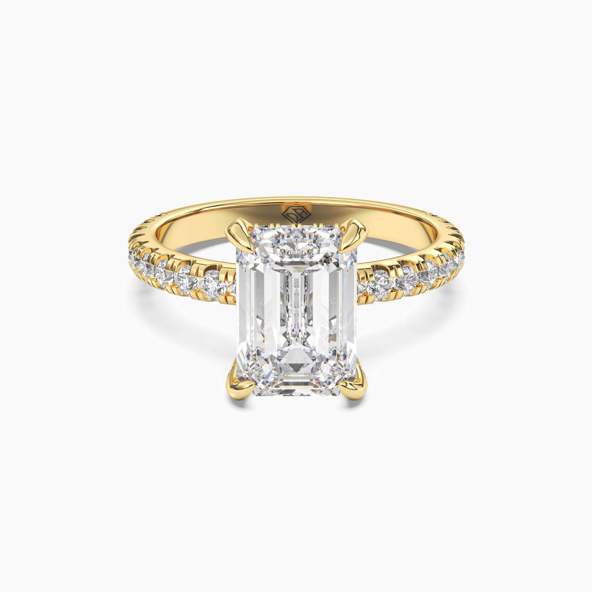 OBSER039 - Breeze Emerald engagement ring setting view 4
