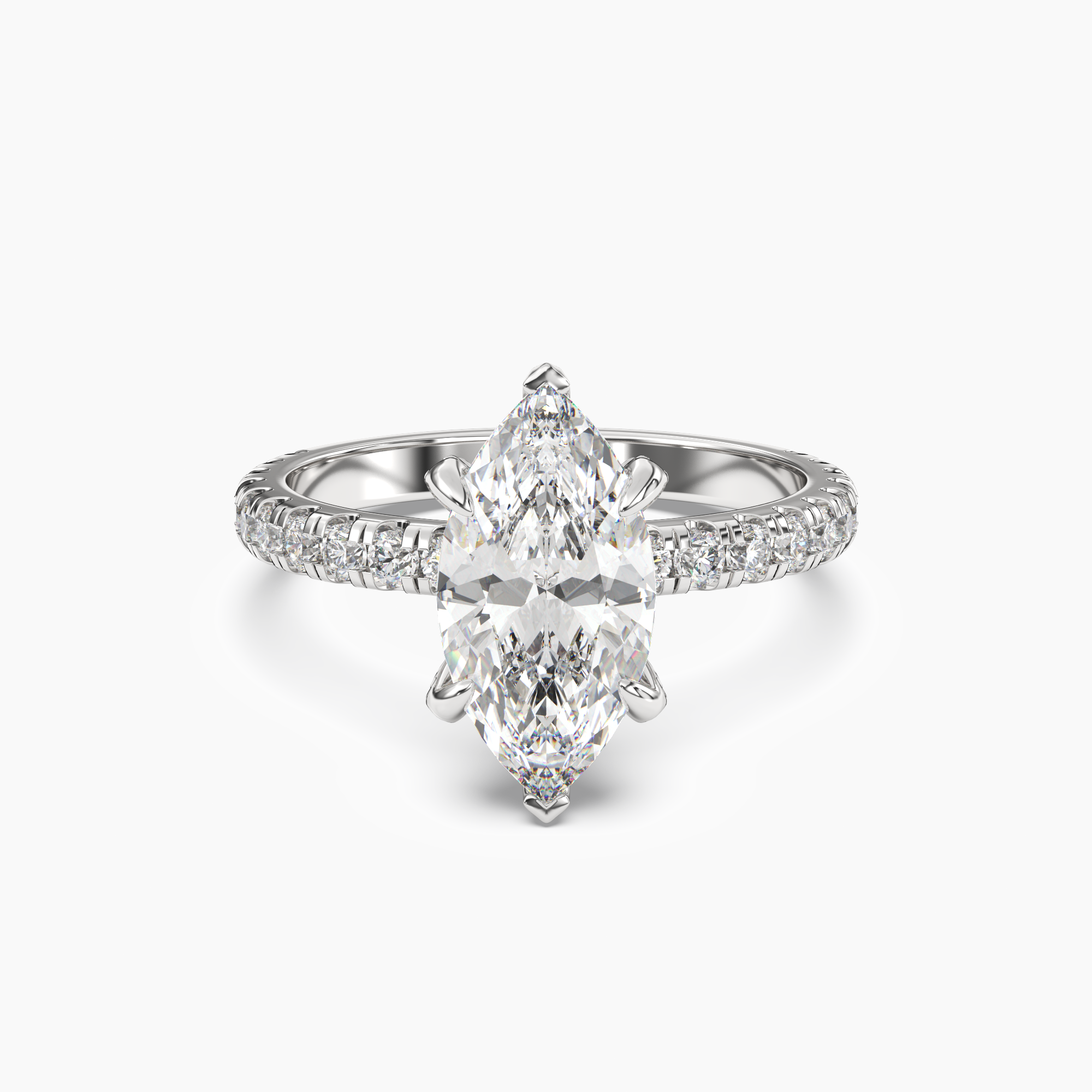 OBSER086 - Breeze Marquise engagement ring setting view 1