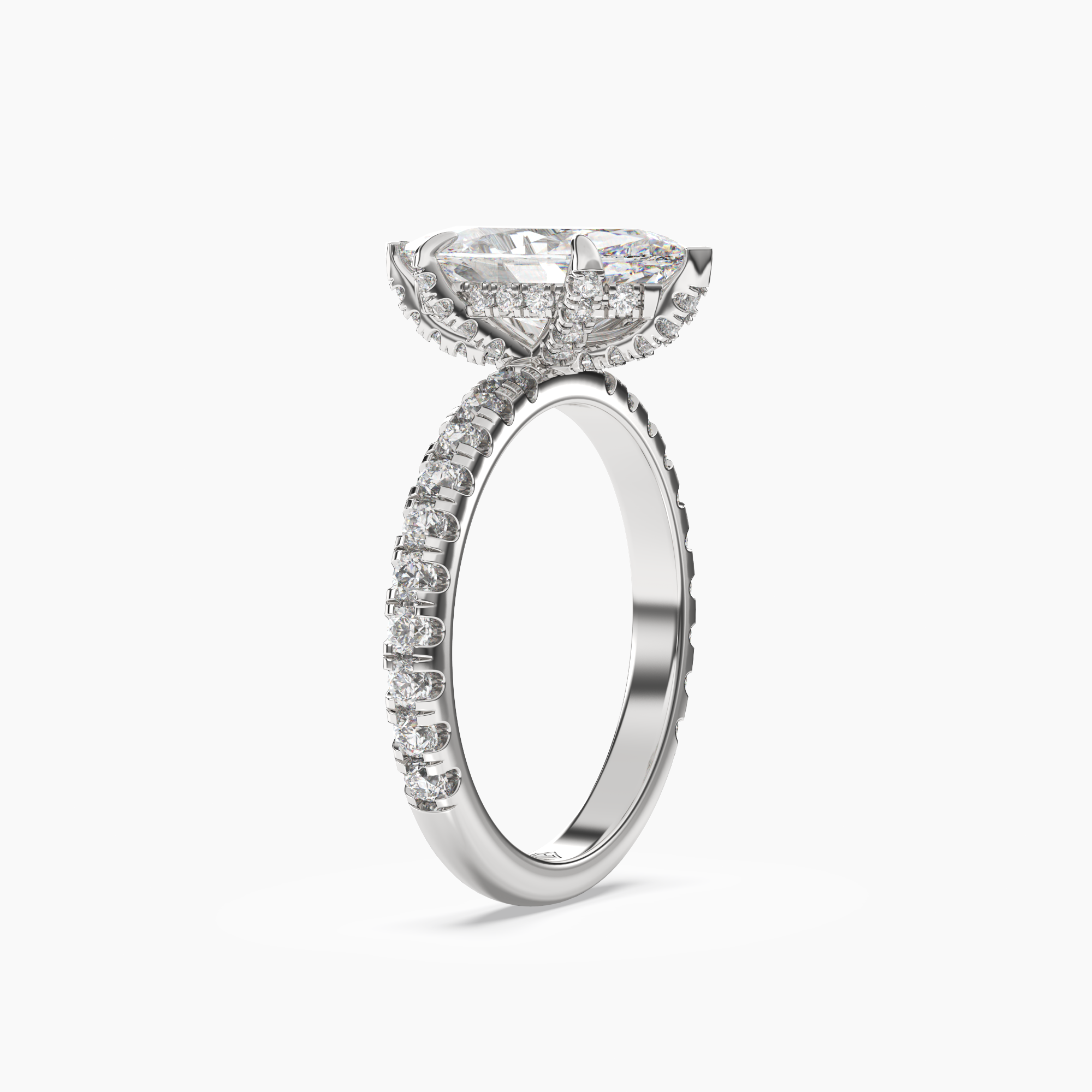 OBSER086 - Breeze Marquise engagement ring setting view 2