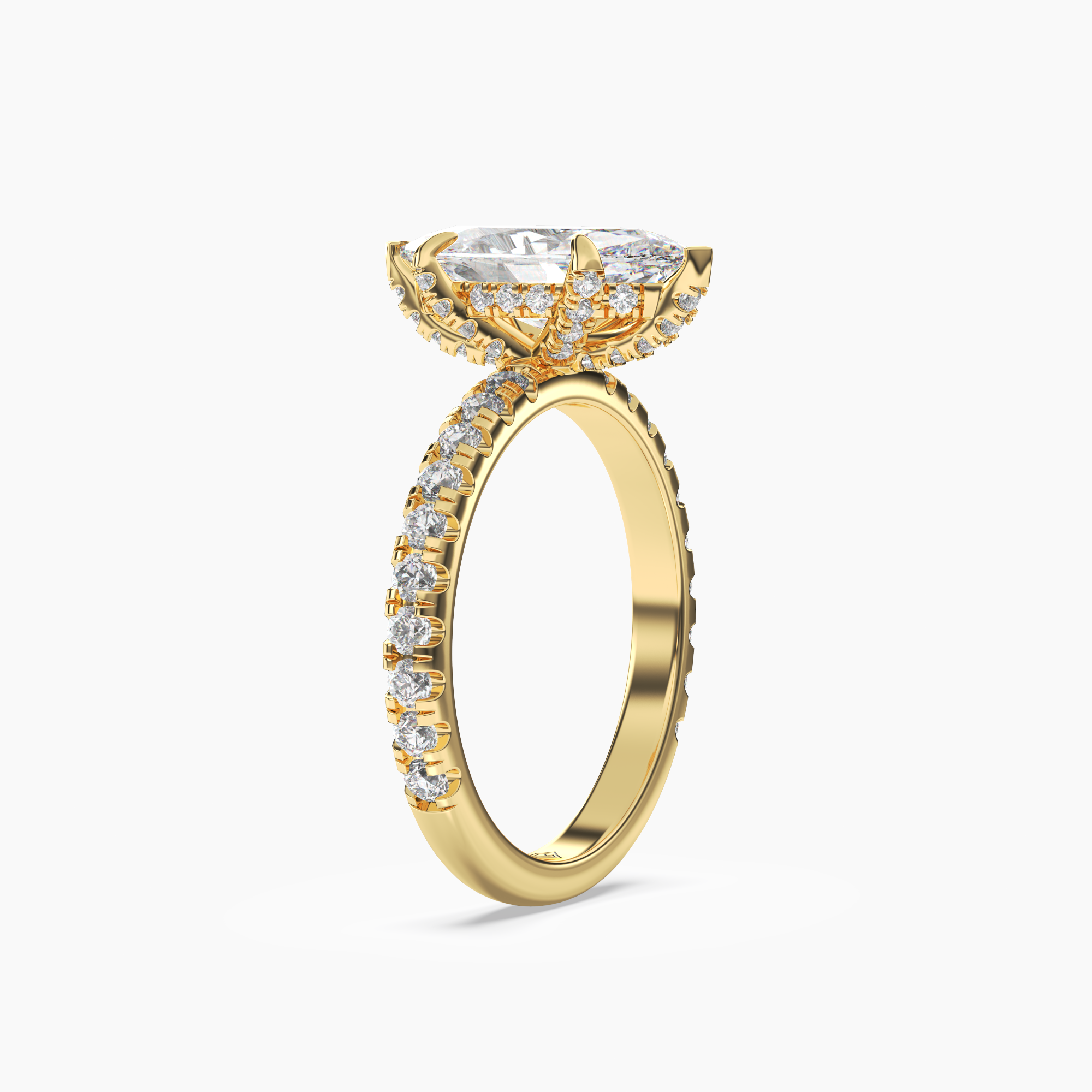 OBSER086 - Breeze Marquise engagement ring setting view 5