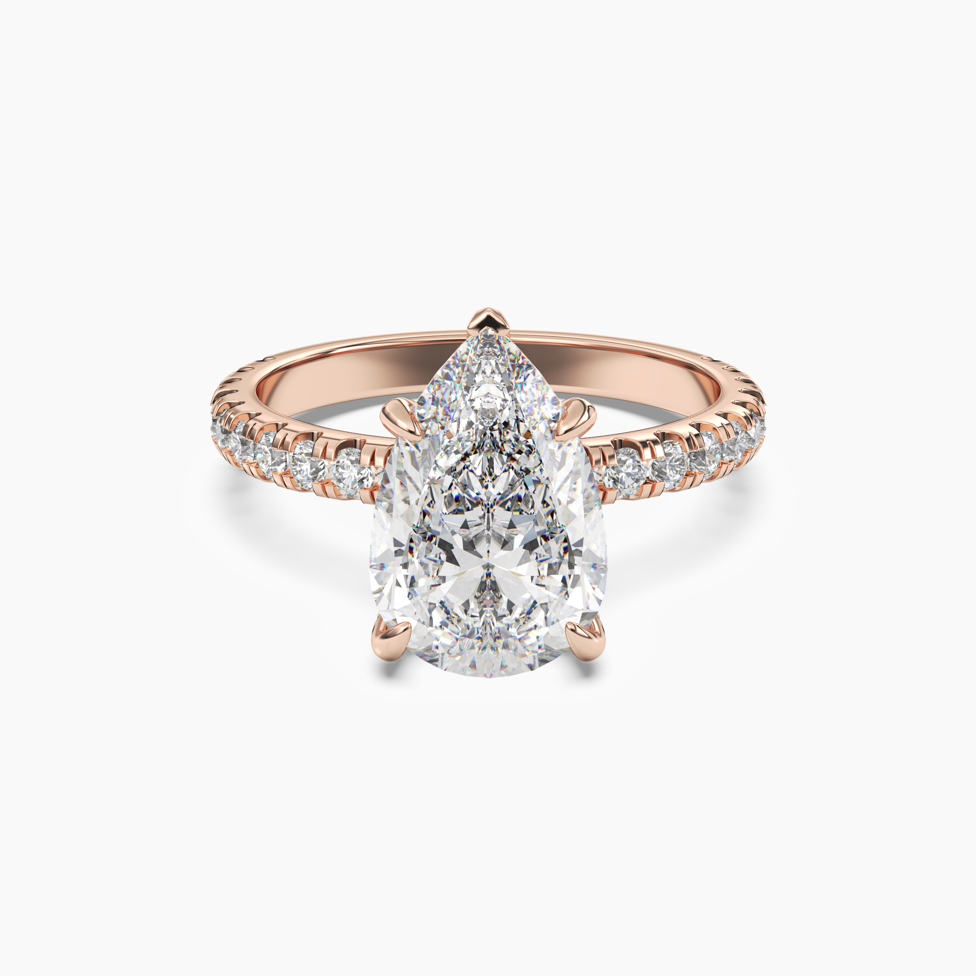 OBSER118 - Breeze Pear engagement ring setting view 7