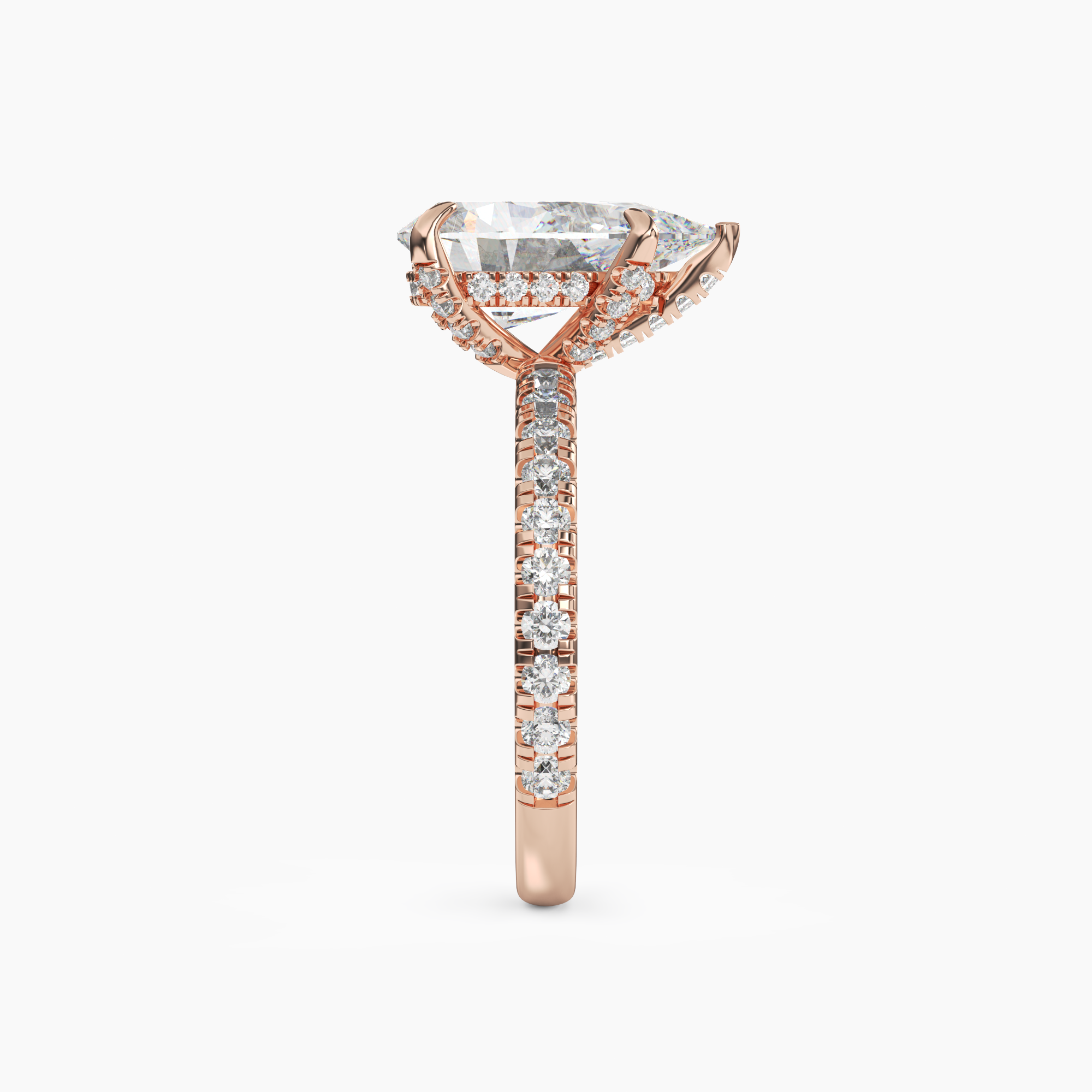 OBSER118 - Breeze Pear engagement ring setting view 9