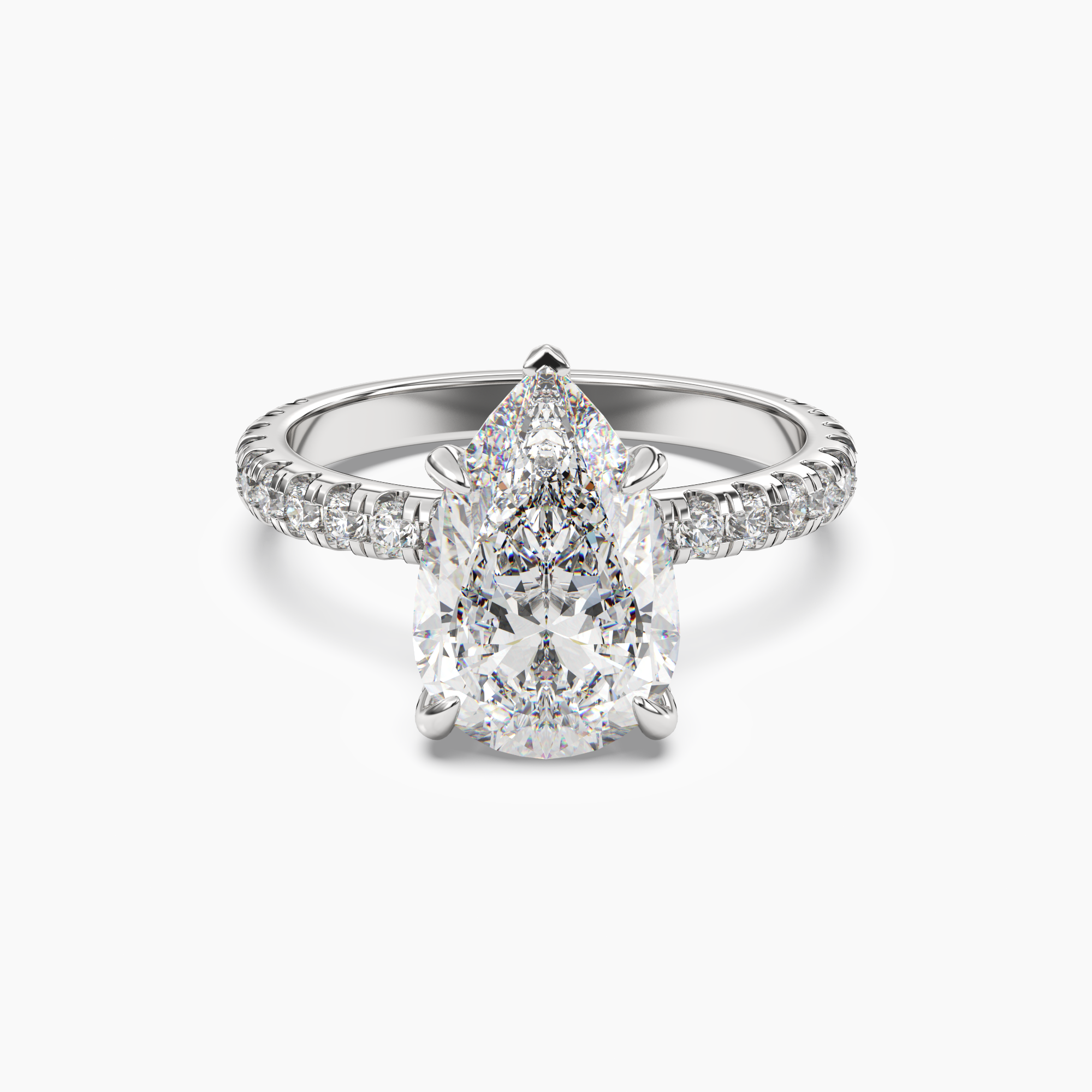 OBSER118 - Breeze Pear engagement ring setting view 1