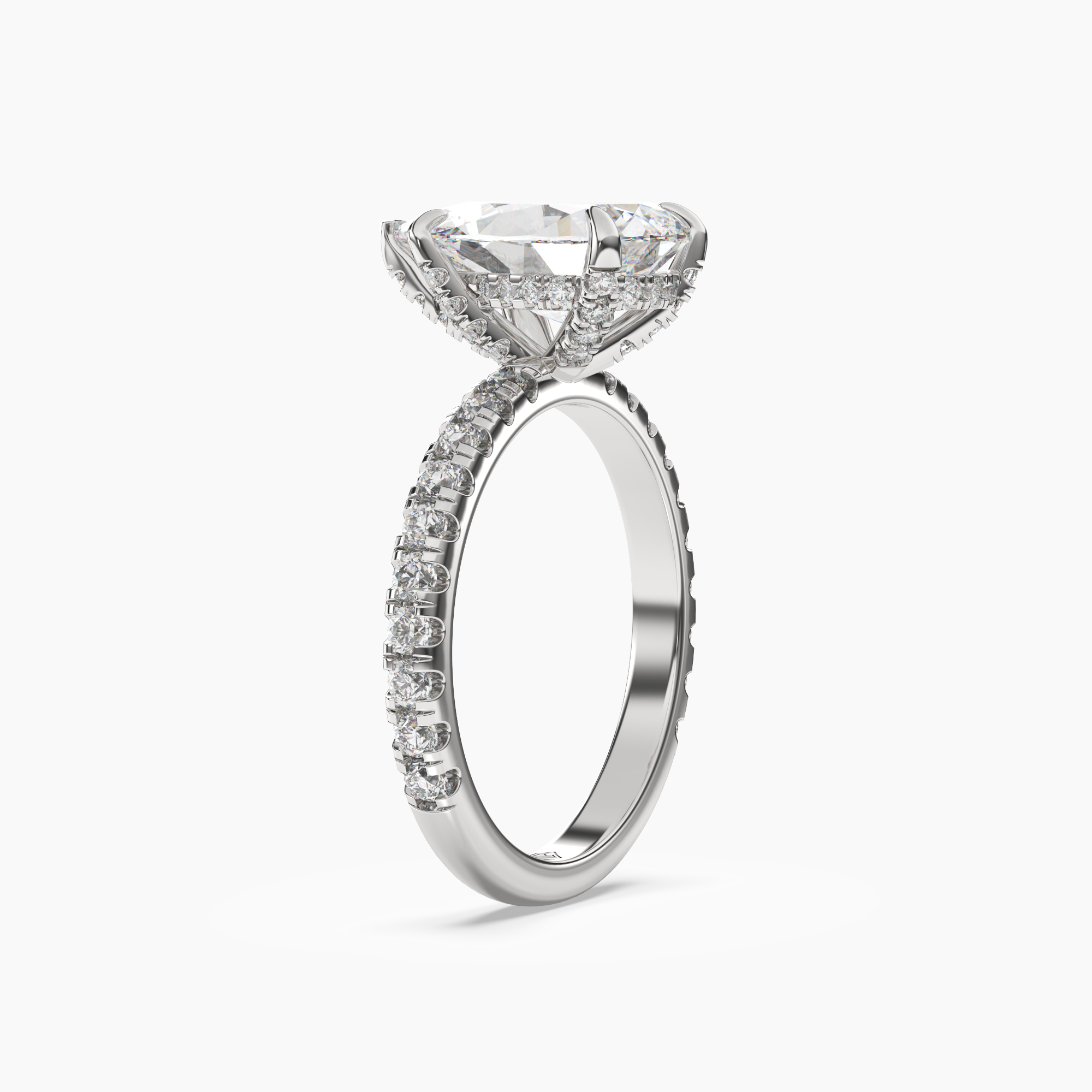 OBSER118 - Breeze Pear engagement ring setting view 2