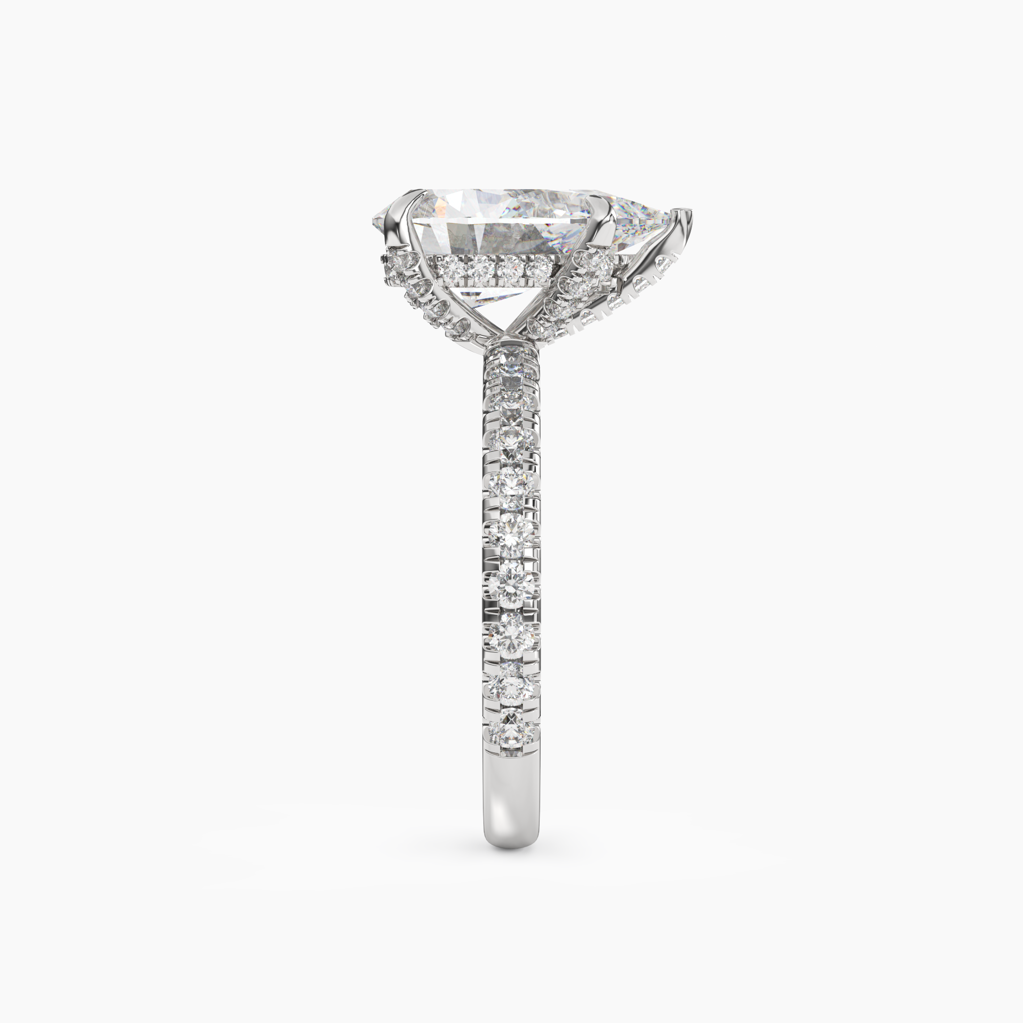 OBSER118 - Breeze Pear engagement ring setting view 3